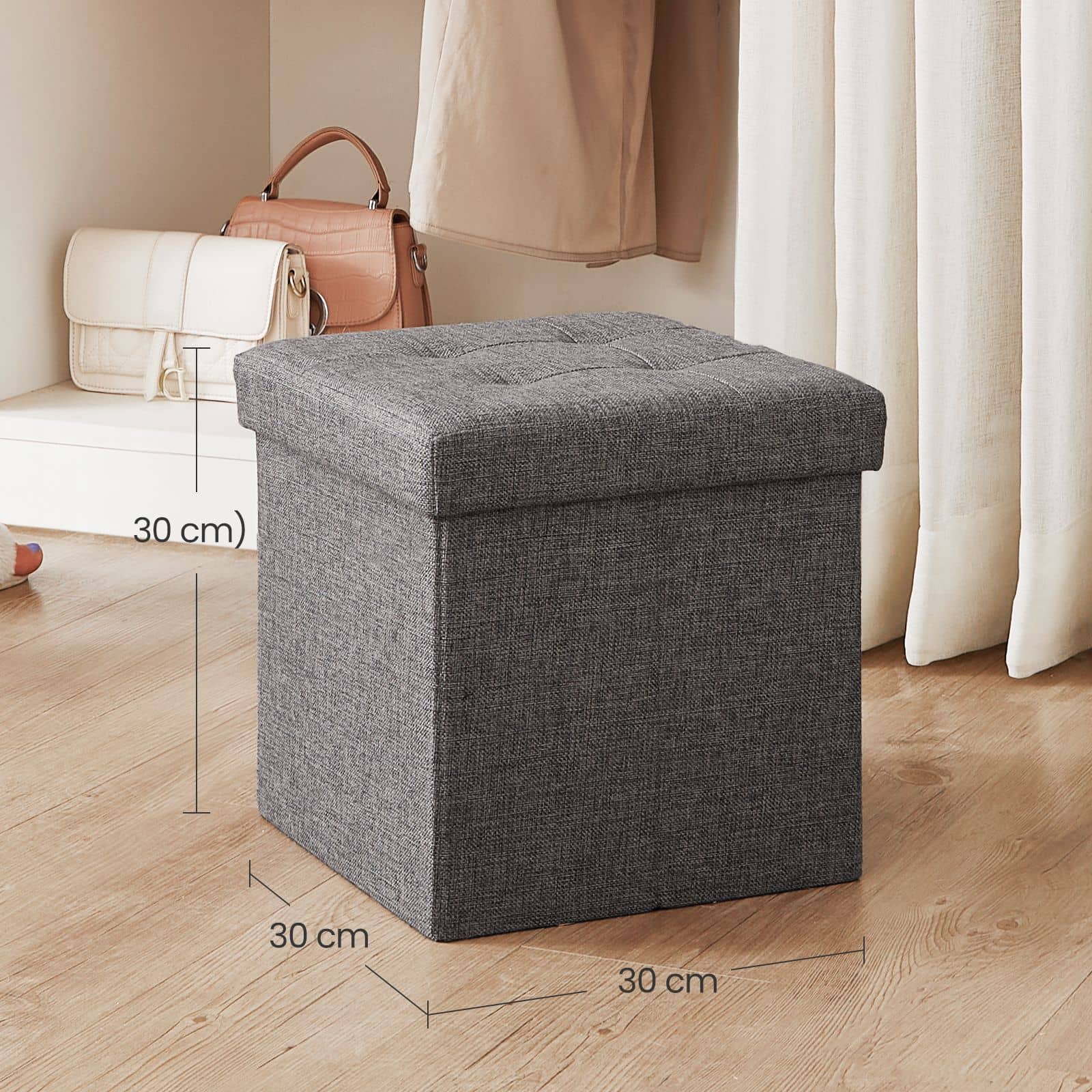 Sitzhocker, Sitzbank mit Stauraum, 30 x 30 cm Sitzhocker, Sitzbank mit Stauraum, 30 x 30 cm