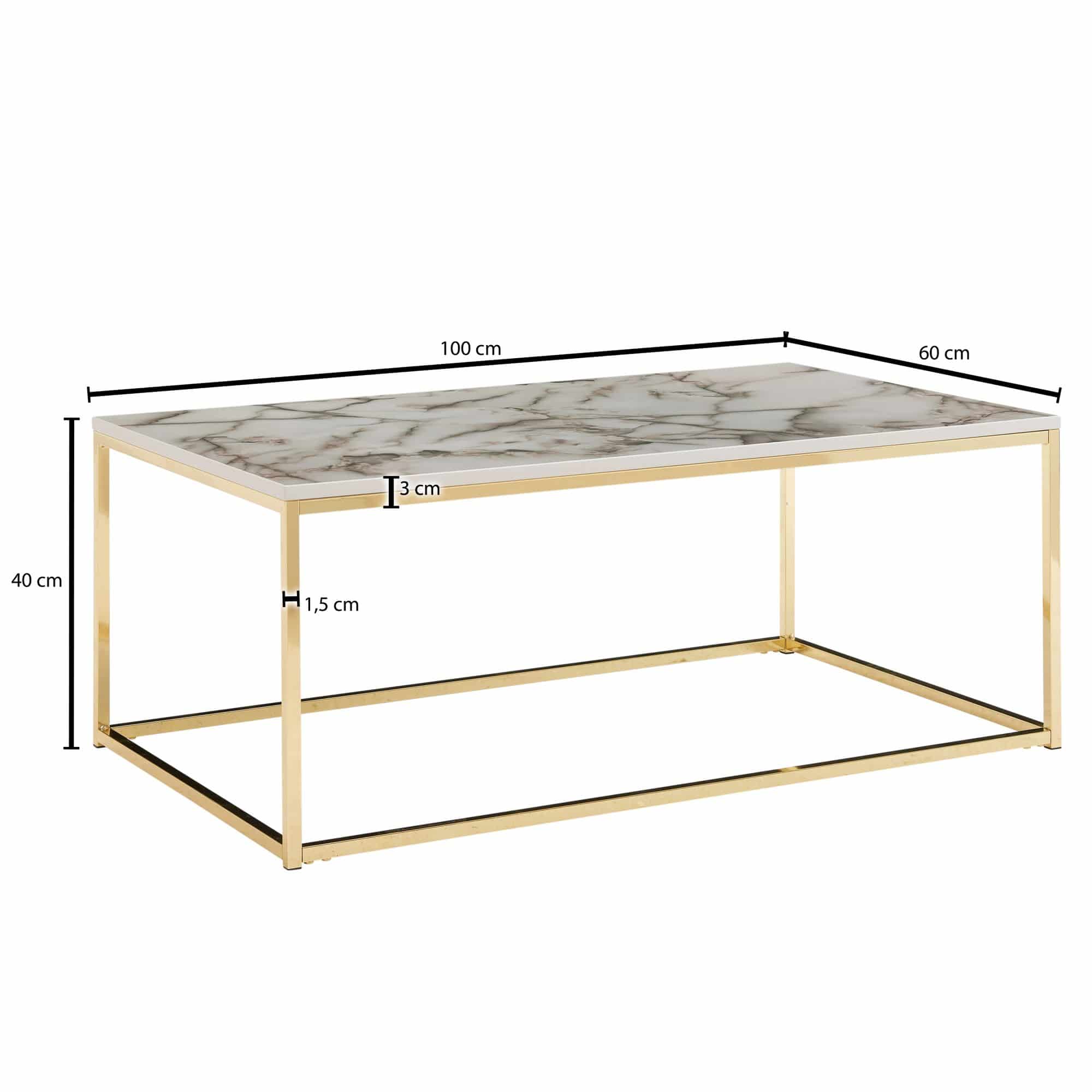 69968-Wohnling-Couchtisch-100x60x40-cm-Messing-Marmor-Optik-weiss-shinny-gold-WL6-606-WL6-606 Couchtisch 100x60x40 cm mit Marmor Optik Weiß / Gold