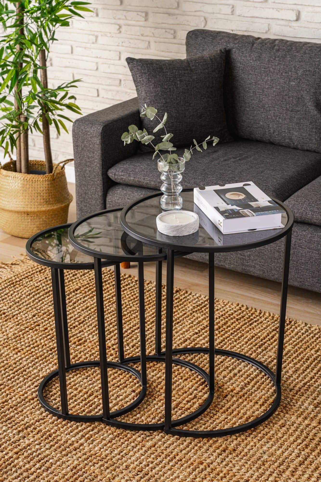 Alya - schwarz - 3er Satztisch Alya - schwarz - 3er Satztisch