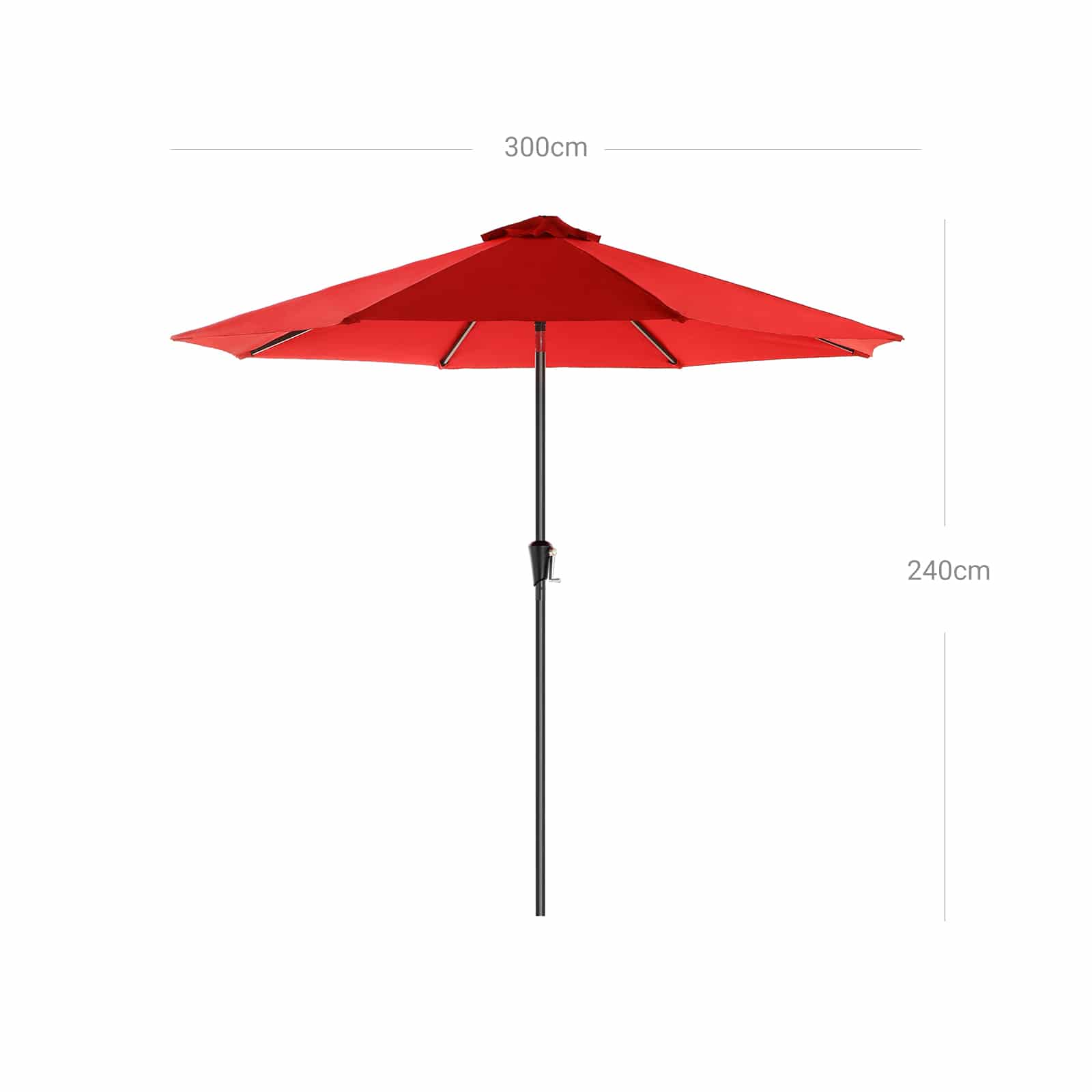 Sonnenschirm Ø 300 cm rot Sonnenschirm Ø 300 cm rot