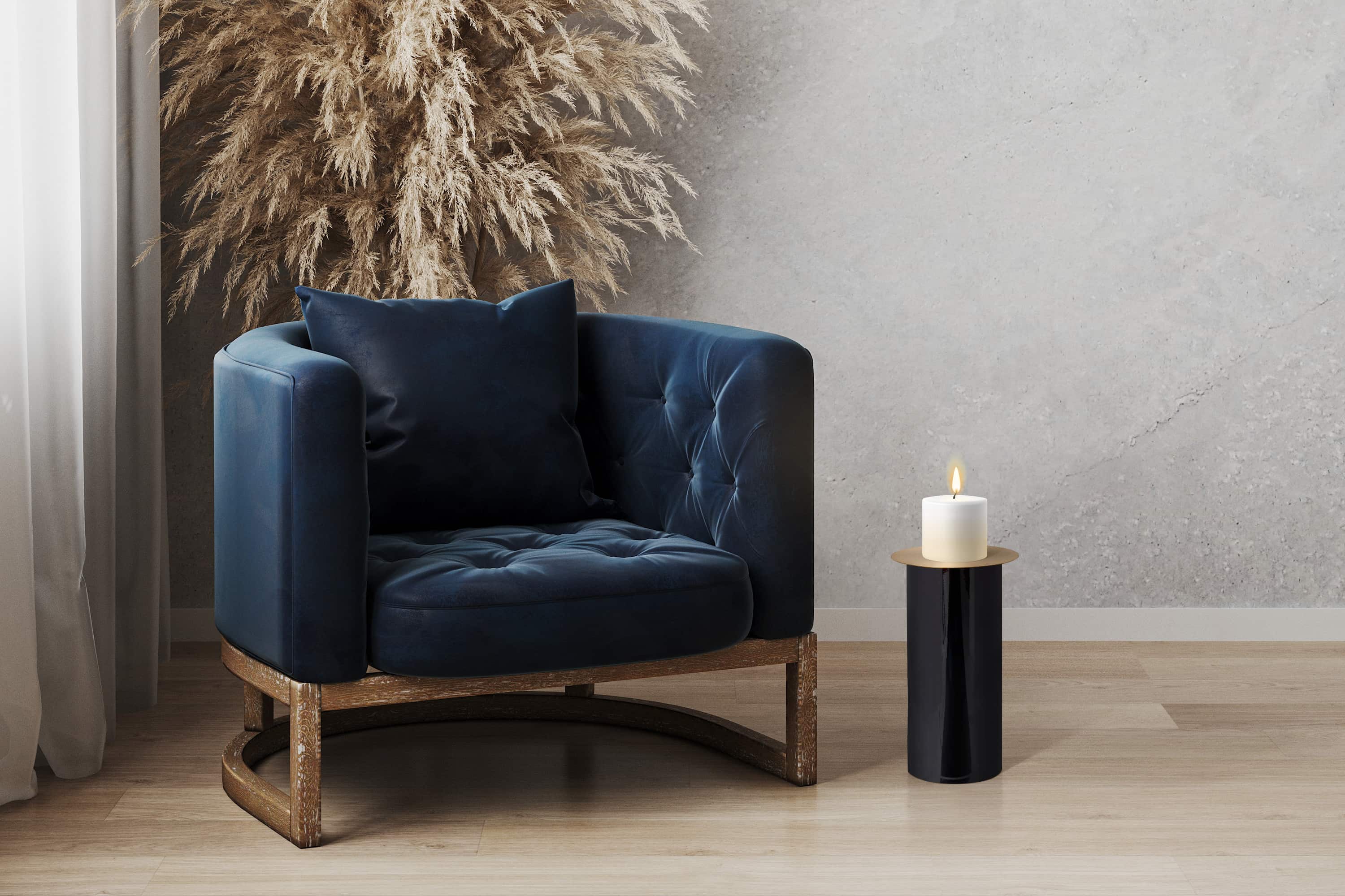 Bodenkerzenständer Art Deco 165 Taupe / Gold Bodenkerzenständer Art Deco 165 Taupe / Gold