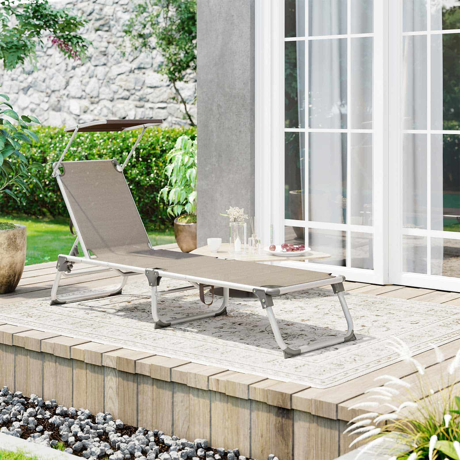 Sonnenliege Taupe