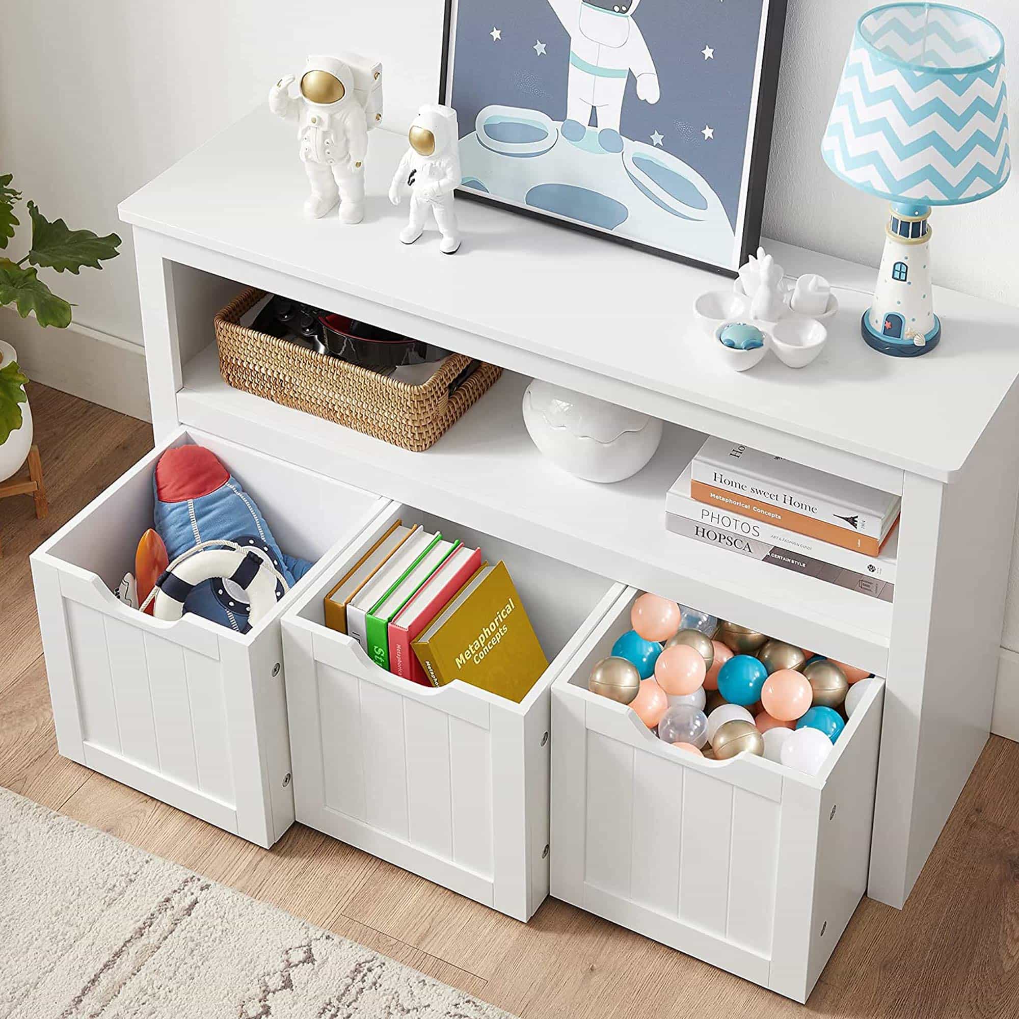 Spielzeugschrank für Kinderzimmer Weiß-B34LHS380W01 Spielzeugschrank für Kinderzimmer Weiß-B34LHS380W01