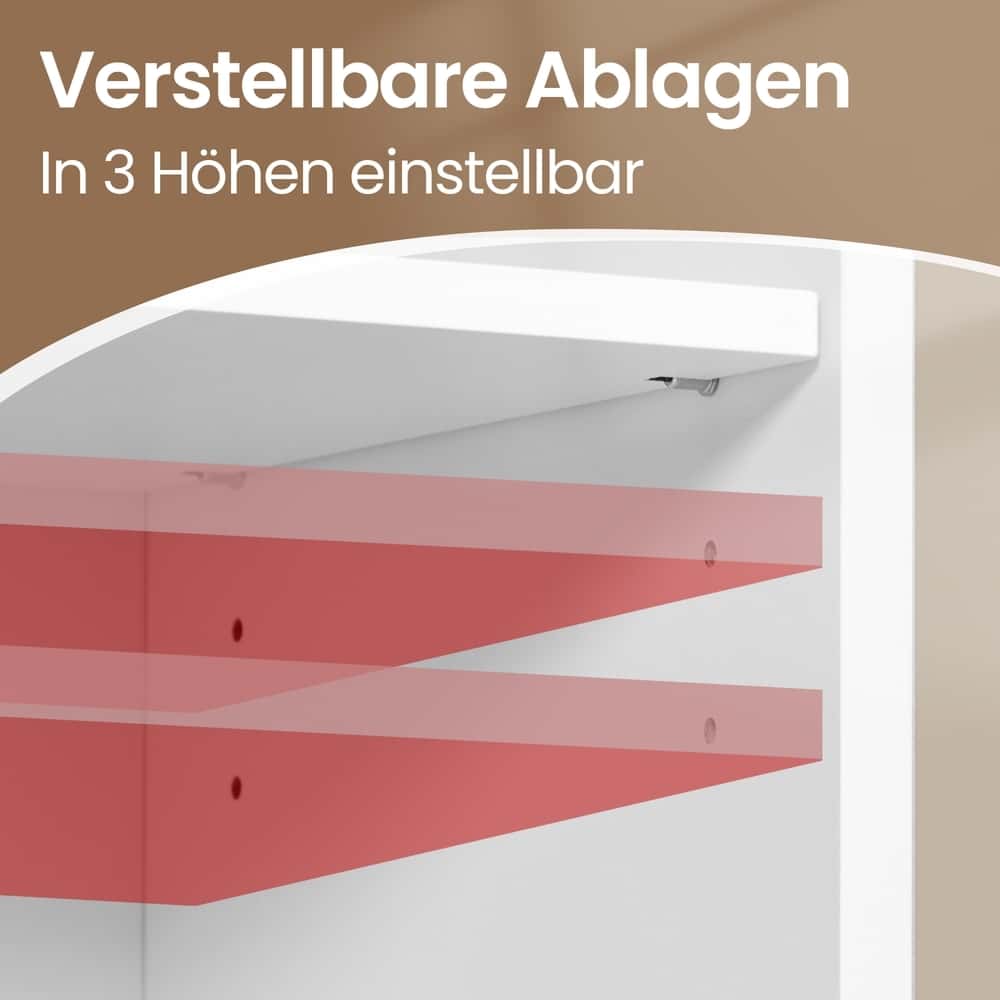 Badezimmerschrank, Waschbeckenunterschrank, mit verstellbaren Ablagen und Füßen