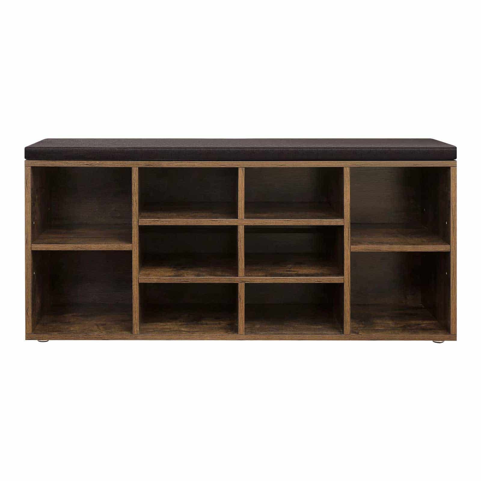 Schuhbank-mit-verstellbaren-Trennwaenden-LHS10BX-4 Schuhbank mit Polsterung