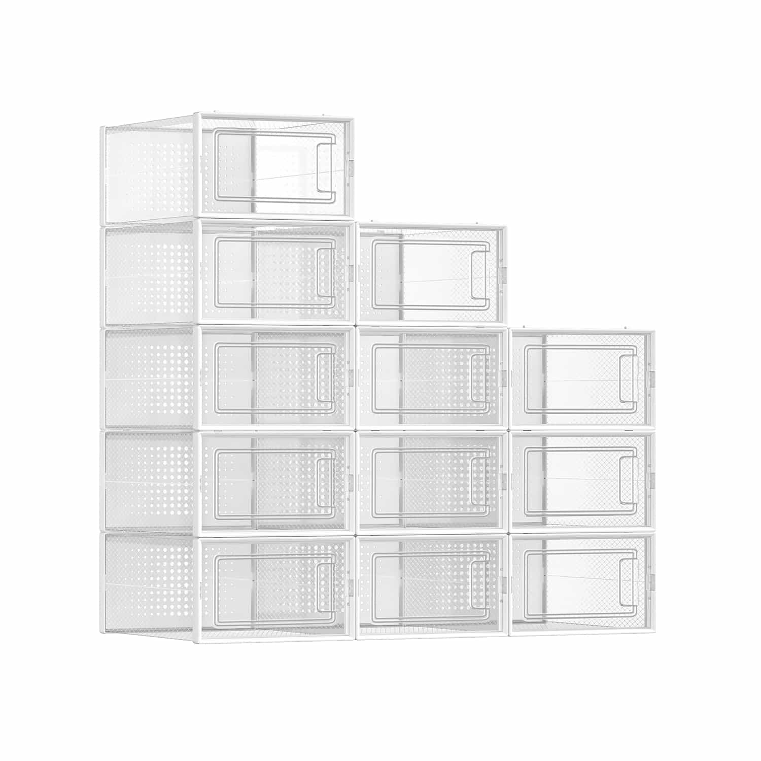 12er Set Schuhboxen für Schuhe bis Größe 44-LSP12SWT 12er Set Schuhboxen für Schuhe bis Größe 44-LSP12SWT