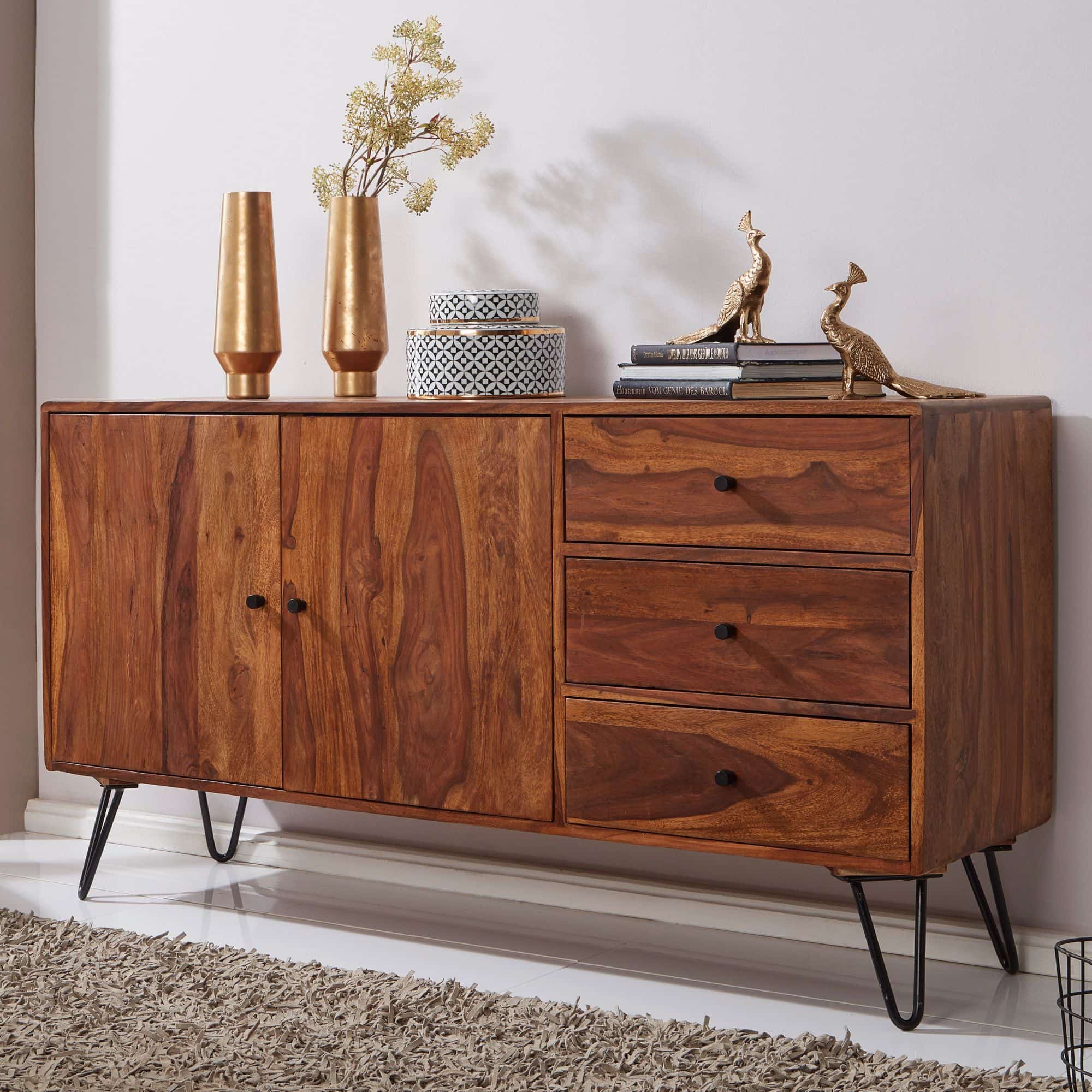 47320-WOHNLING-Sideboard-KELA-145x40x75-cm-Sheesh_1dVQS0Vp0FLDfs Sideboard WL5.629 Sheesham Massivholz 140x75x40 cm Landhaus Kommode