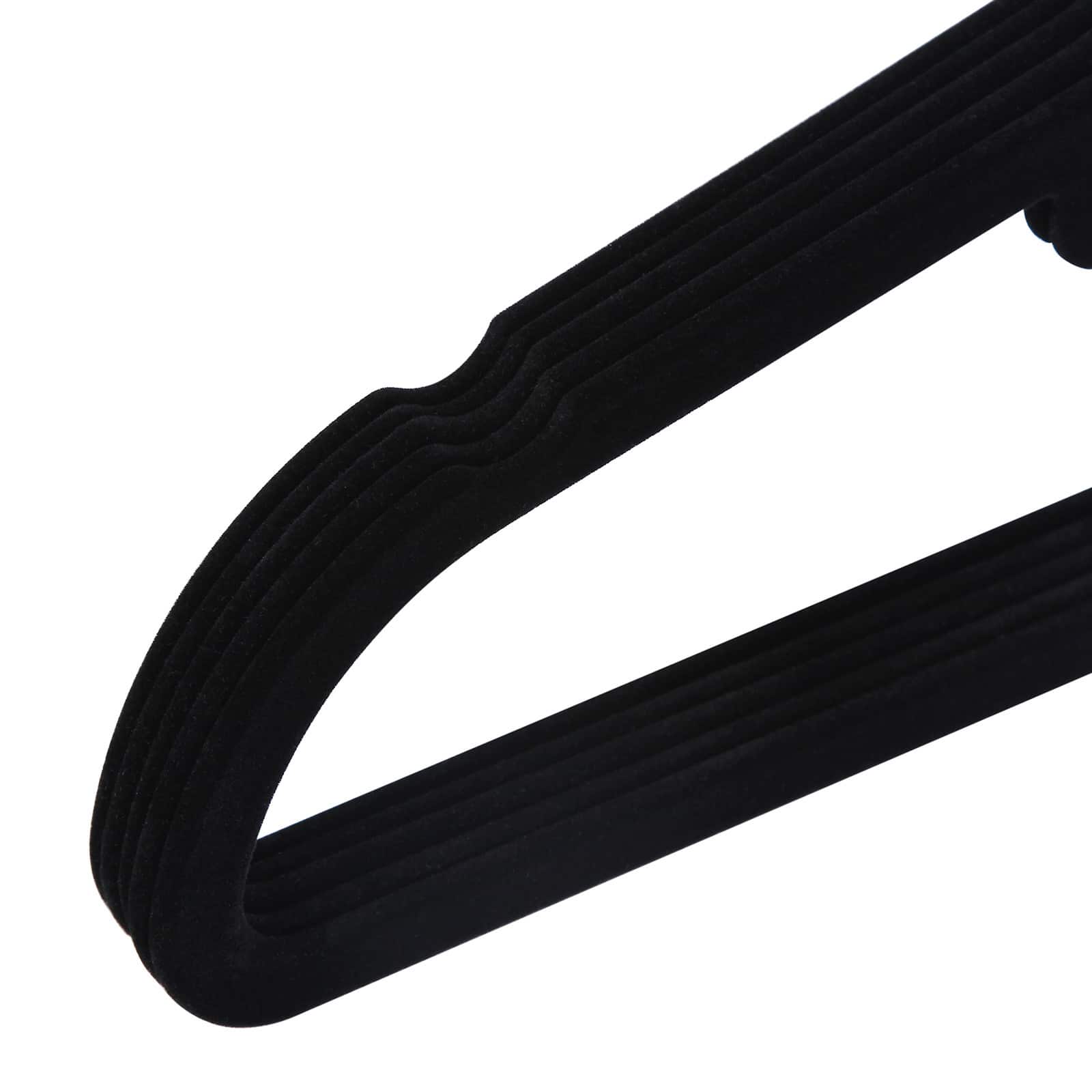 Kleiderbügel Samt 20 Stück Schwarz-B34CRF20B Kleiderbügel Samt 20 Stück Schwarz-B34CRF20B