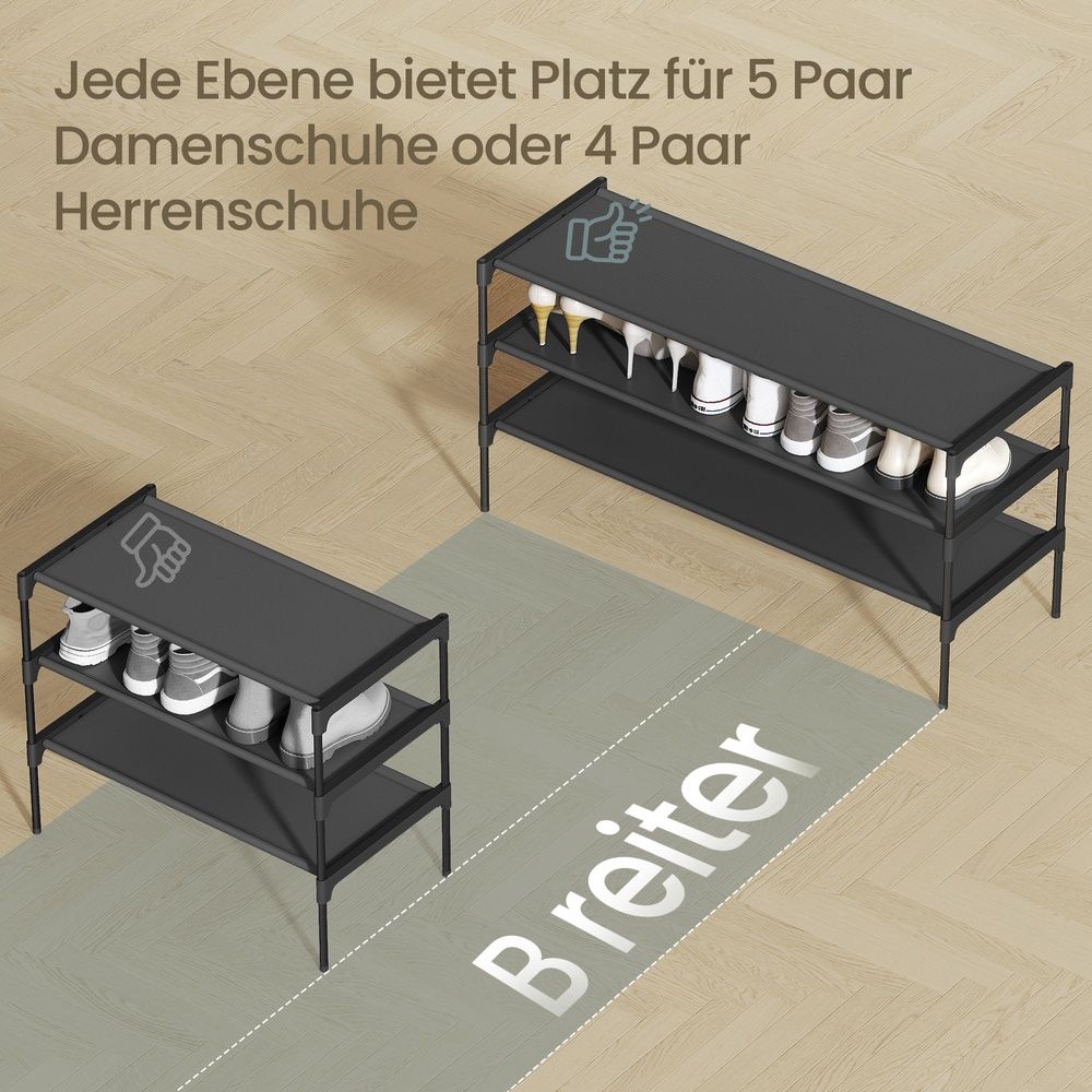 Schuhregal 3 Ebenen, Schuhaufbewahrung, Eingangsbereich Schuhregal 3 Ebenen, Schuhaufbewahrung, Eingangsbereich