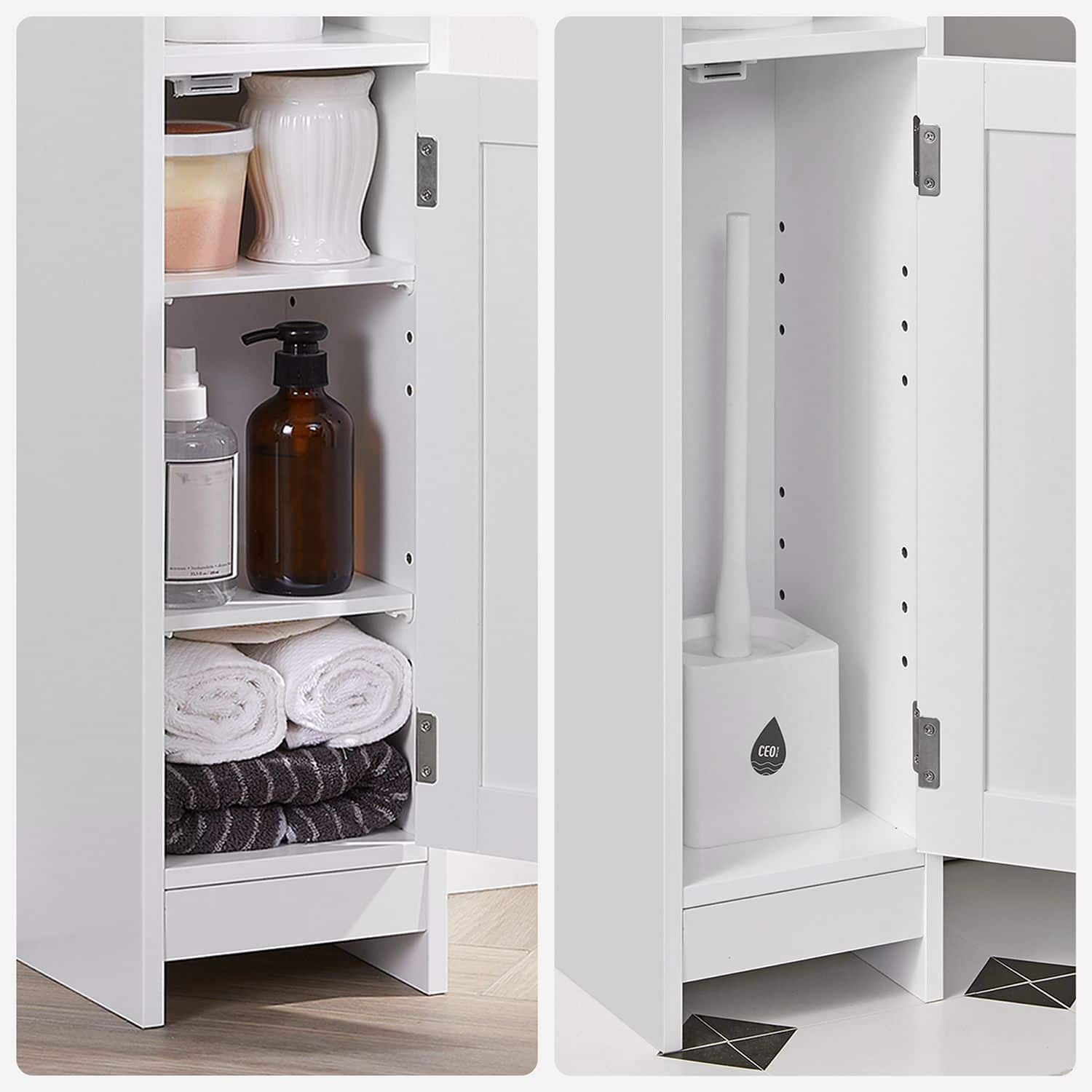 Schmaler Badezimmerschrank mit Tür-B34BBC310W01 Schmaler Badezimmerschrank mit Tür-B34BBC310W01