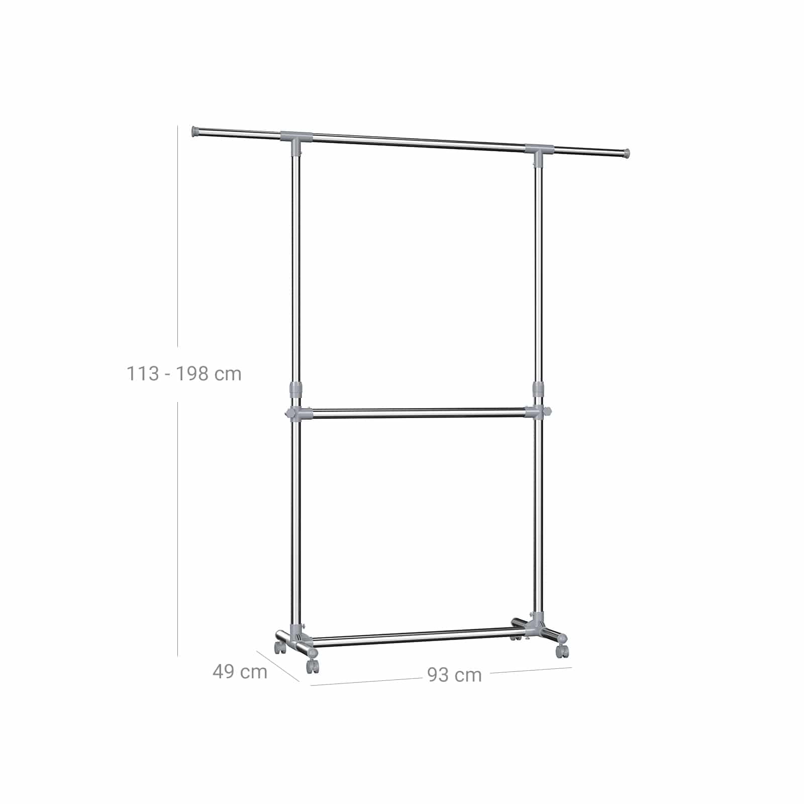 Ausziehbarer Kleiderständer 2 Stangen-LLR401 Ausziehbarer Kleiderständer 2 Stangen-LLR401