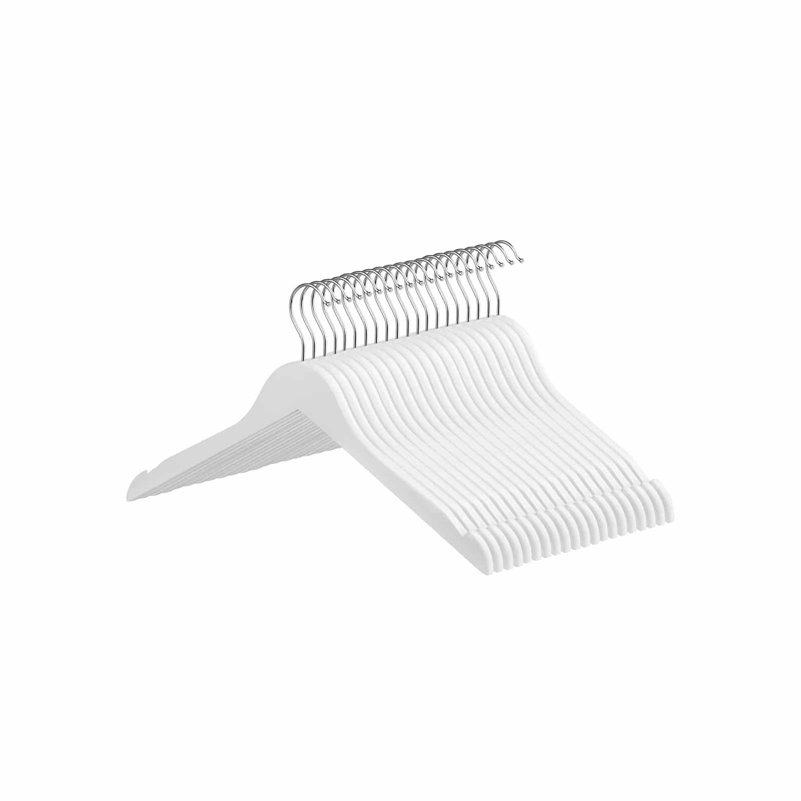 Schlichte Bügel 20 Stück Weiß-CRW003WT20 Schlichte Bügel 20 Stück Weiß-CRW003WT20