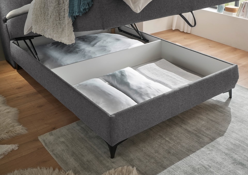 Atlantis-140_Lumos-13-anthrazit_Milieu_Detail_BK Urban Living: Anthrazit Boxbett von ED Exciting Design