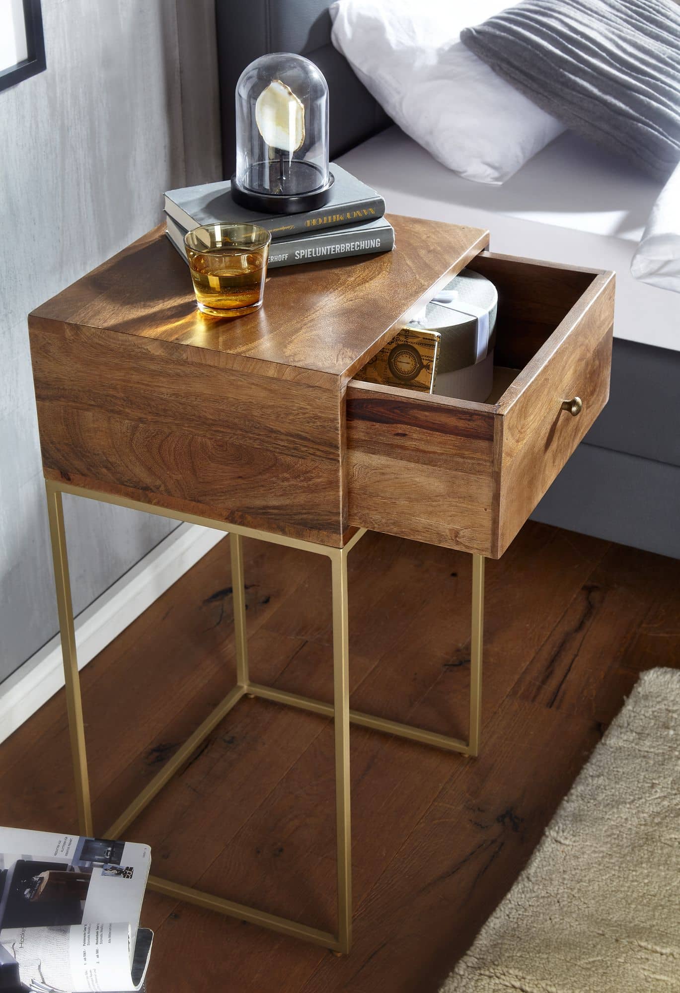 64418-Wohnling-Nachtkaestchen-40x35x75-cm-WL6-478-WL6-478_7 Nachttisch Mango Massivholz / Metall 40x75,5x35 cm Nachtschrank Boxspringbett