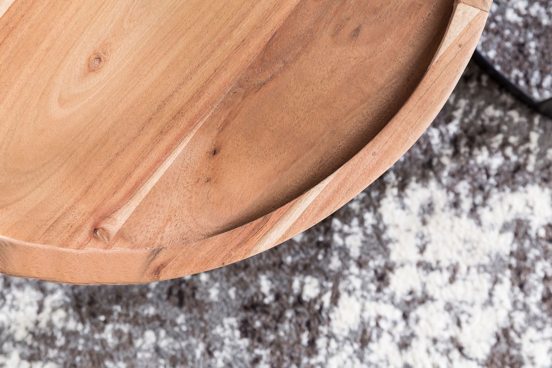 38563-WOHNLING-2er-Set-Beistelltische-AKOLA-Massi_1 2er Set Beistelltische AKOLA Massivholz Akazie Wohnzimmertisch Landhausstil Anstelltisch Metallgestell Naturholz