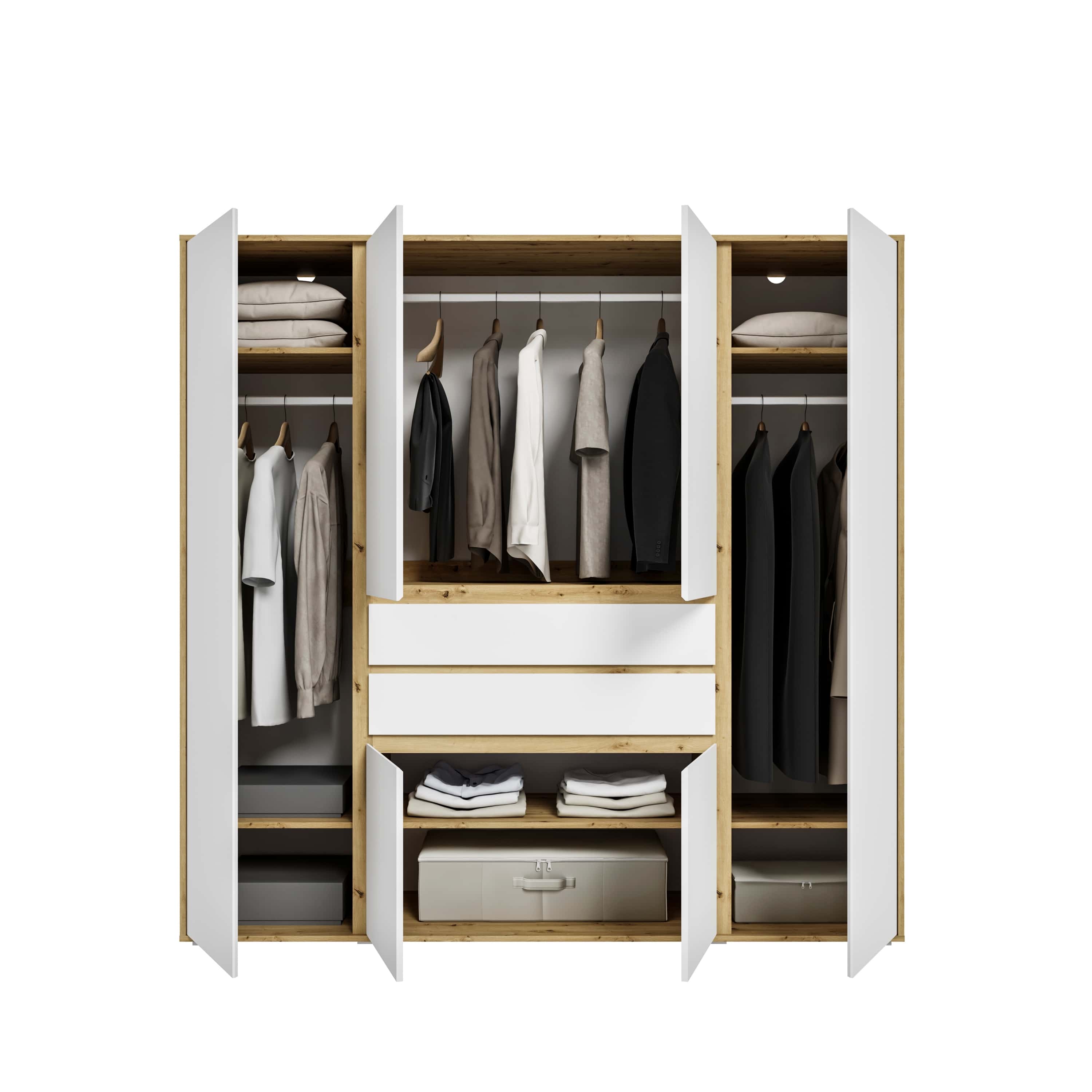 Falun Kleiderschrank 4-türig