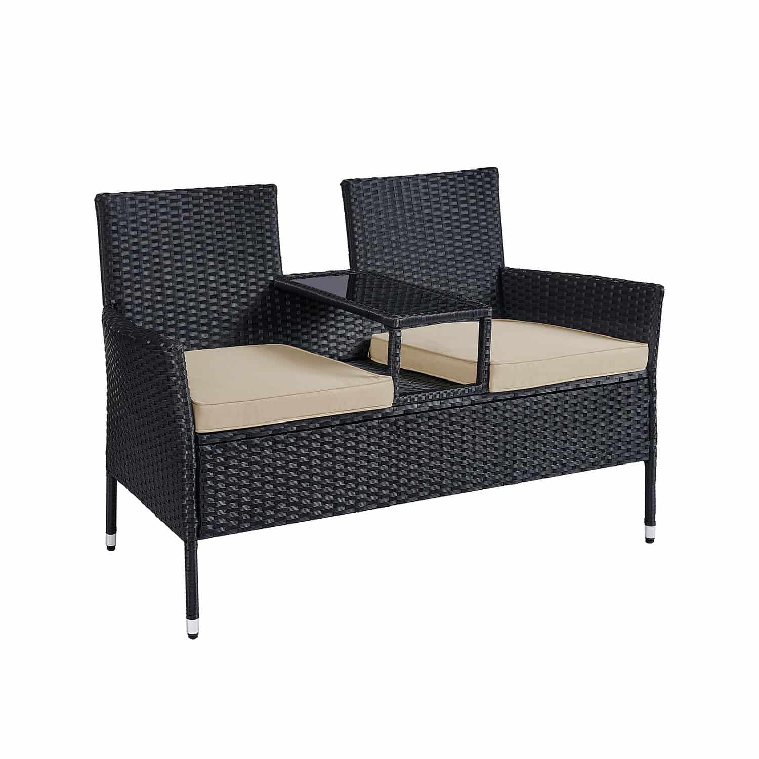 Balkonmöbel aus PE-Polyrattan mit Tisch Balkonmöbel aus PE-Polyrattan mit Tisch
