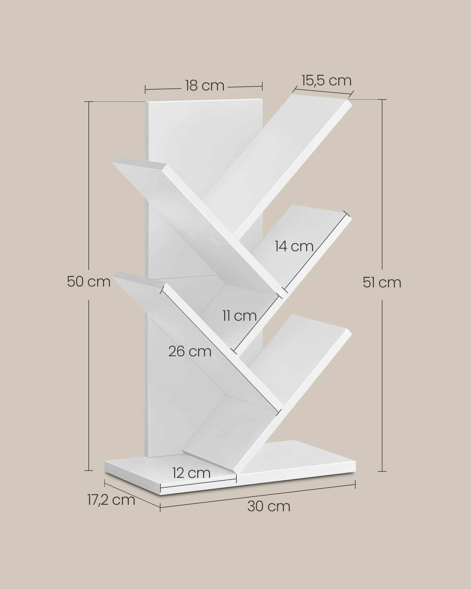 Bücherregal Baumform platzsparend wolkenweiß Bücherregal Baumform platzsparend wolkenweiß