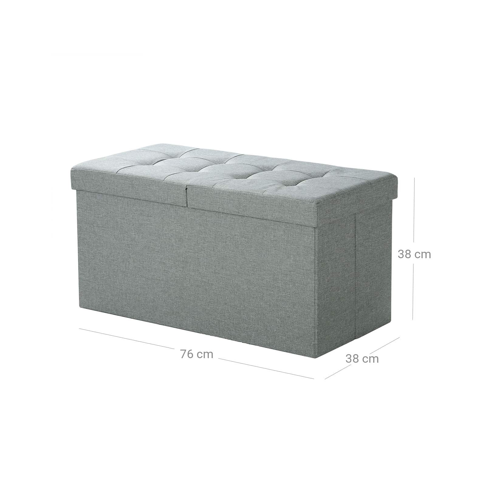 Sitztruhe 80 L Hellgrau meliert-LSF41G Sitztruhe 80 L Hellgrau meliert-LSF41G