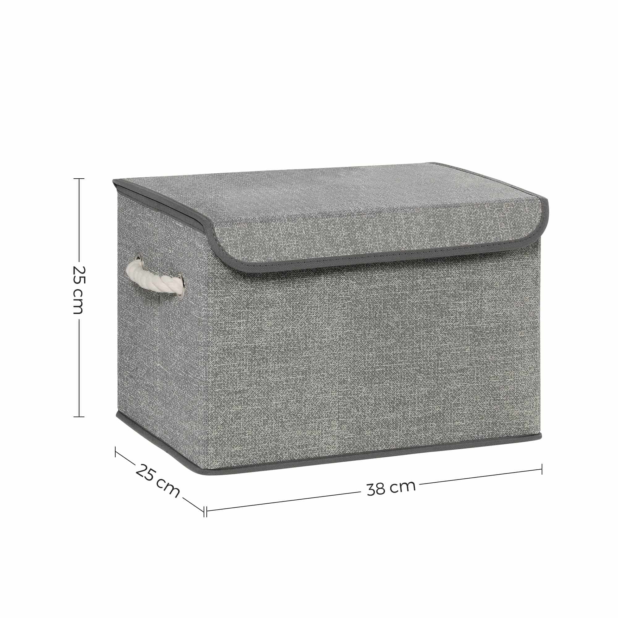 Stoffboxen mit Deckel 3er Set-RFB013G02 Stoffboxen mit Deckel 3er Set-RFB013G02