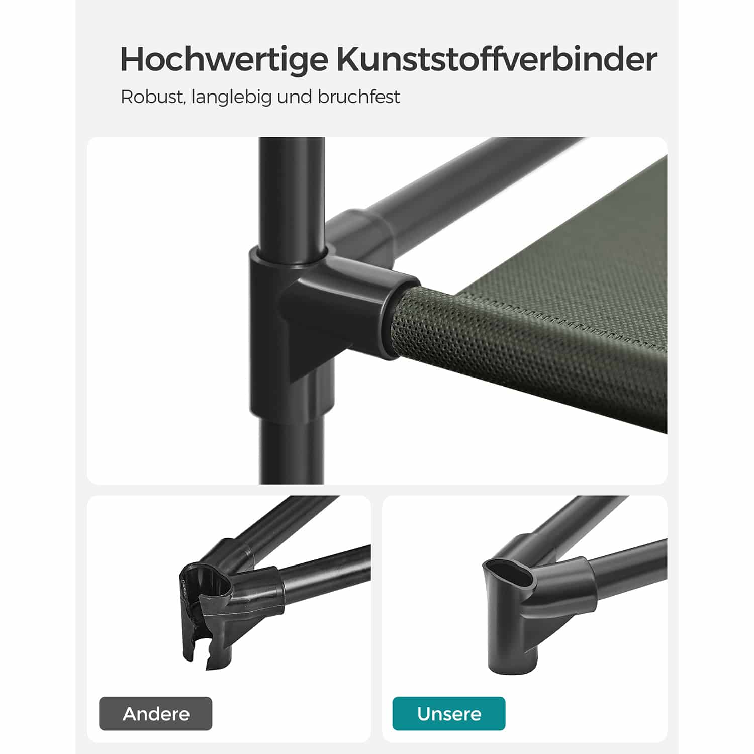 Stoffschrank mit Kleiderstange salbeigrün-LSF003C02 Stoffschrank mit Kleiderstange salbeigrün-LSF003C02