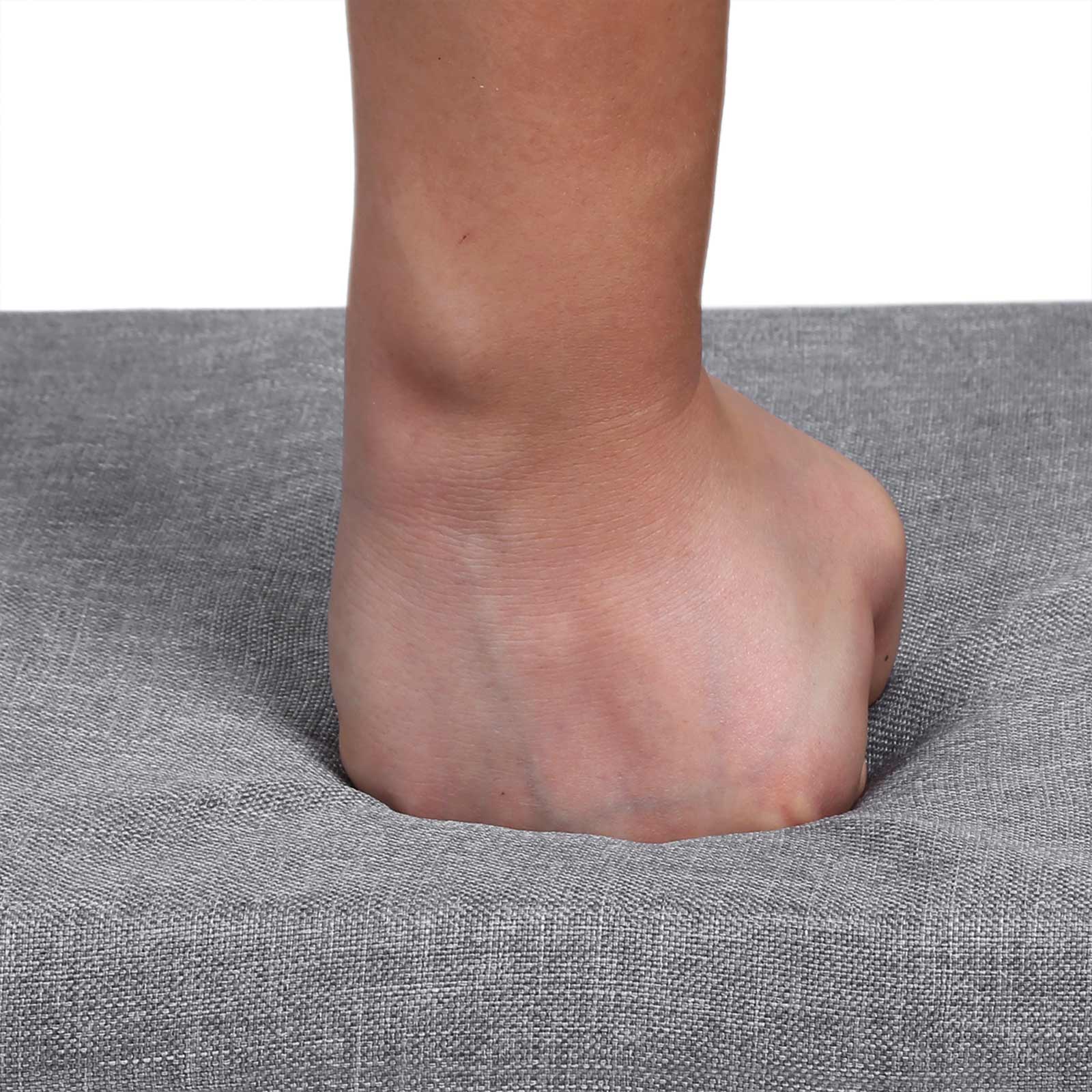 Gepolsterte Schuhbank Weiß-Grau-B34LHS10WT Gepolsterte Schuhbank Weiß-Grau-B34LHS10WT