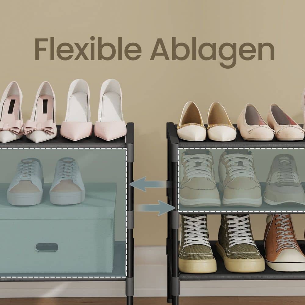 Schuhregal 3 Ebenen, Schuhaufbewahrung, Eingangsbereich