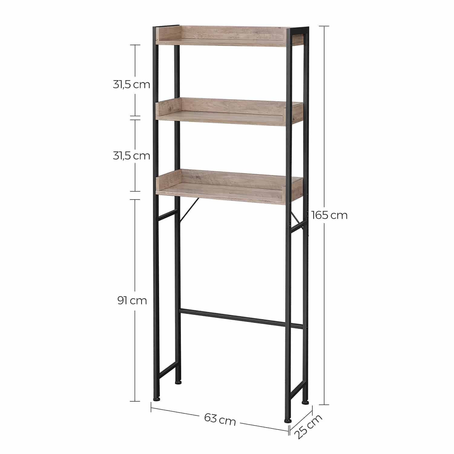 Toilettenregal mit 3 Ablagen-BTS002B02 Toilettenregal mit 3 Ablagen-BTS002B02