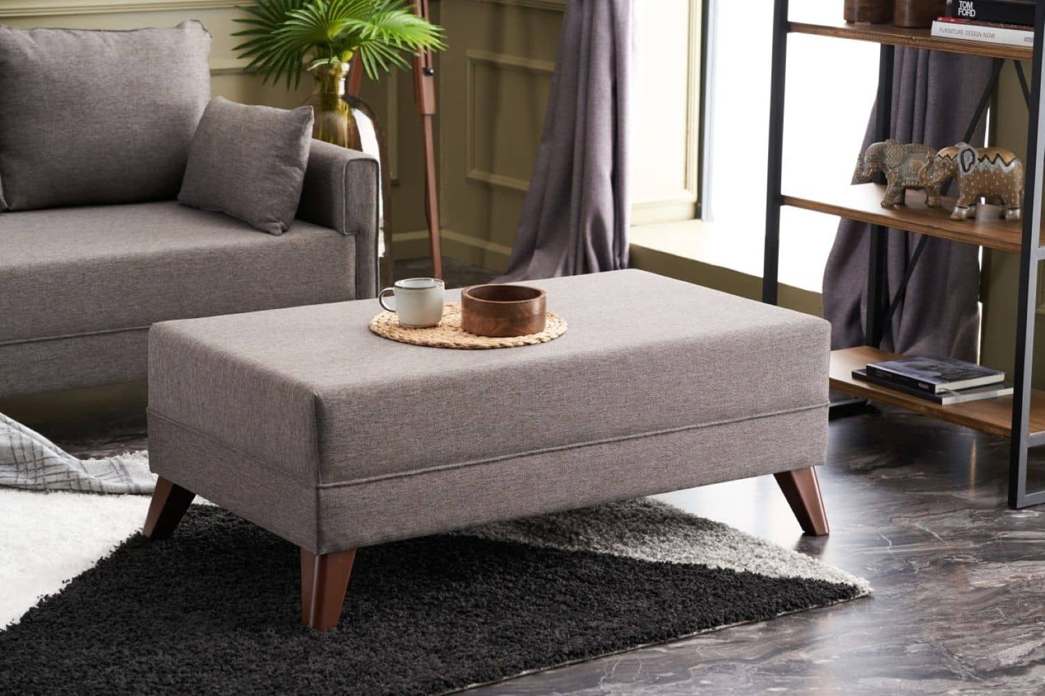 Kleines Bella Ecksofa mit Hocker – Die perfekte Lösung für kleine Räume
