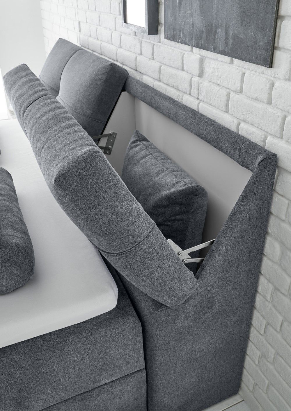 Boxspringbett Redmond Uran mit Stauraum von ED Exciting Design Boxspringbett Redmond Uran mit Stauraum von ED Exciting Design