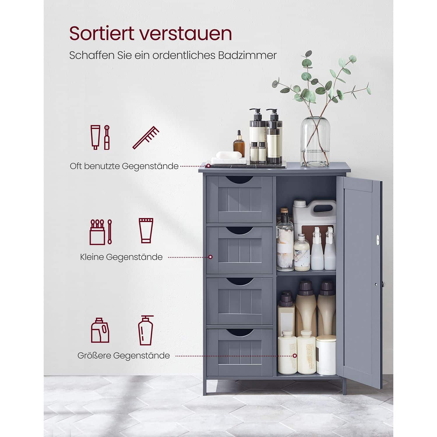 Badezimmerschrank, schmaler Badschrank, Beistellschrank Badezimmerschrank, schmaler Badschrank, Beistellschrank