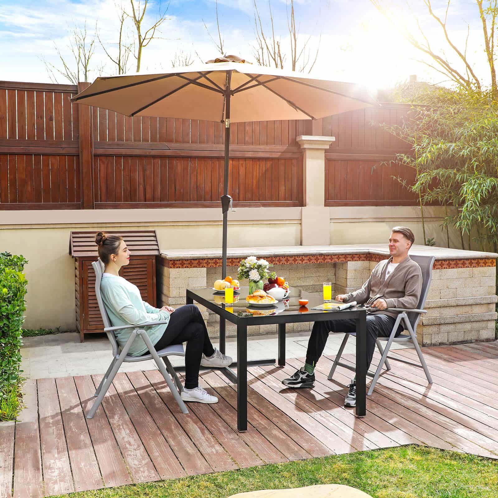 Gartenstühle 2er Set grau Gartenstühle 2er Set grau