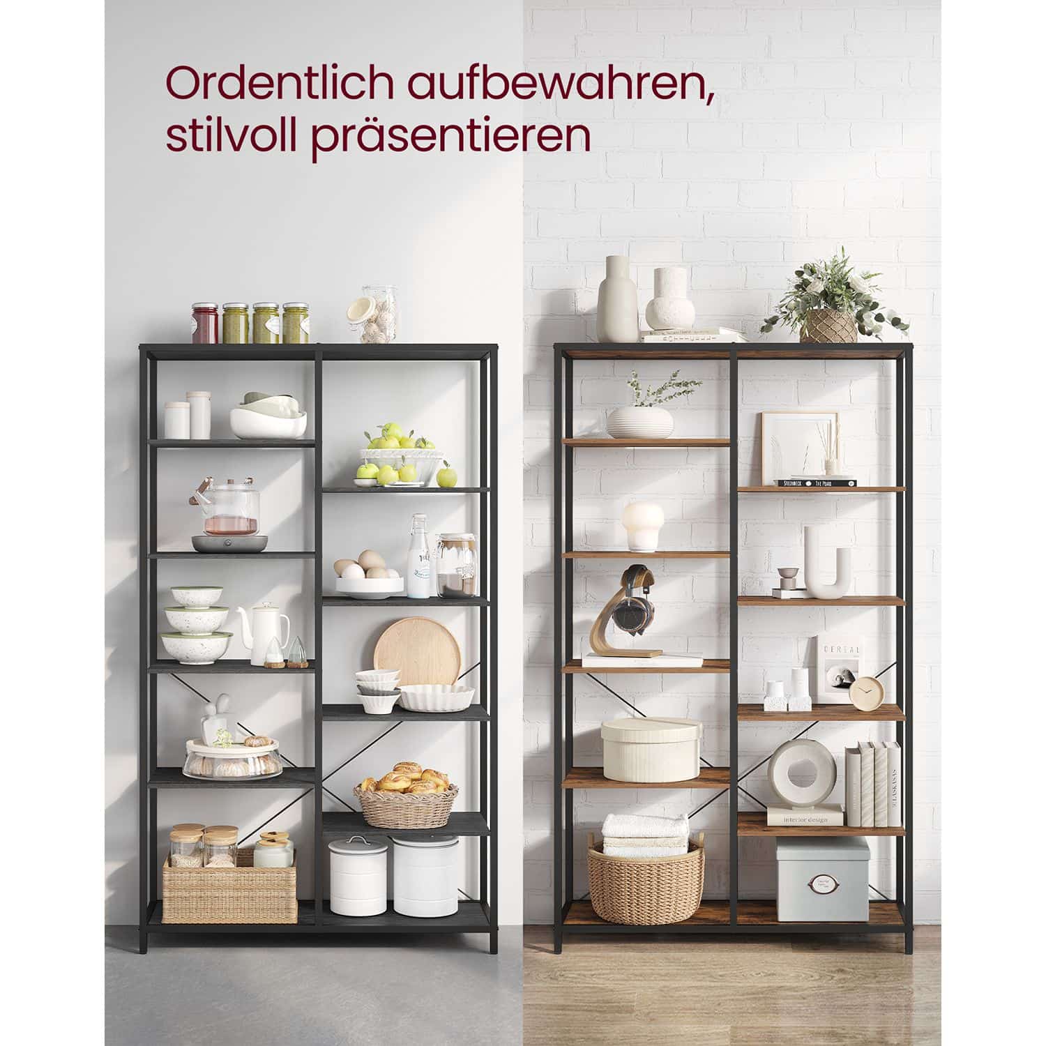 Bücherregal mit 5 Ebenen-LLS155B56