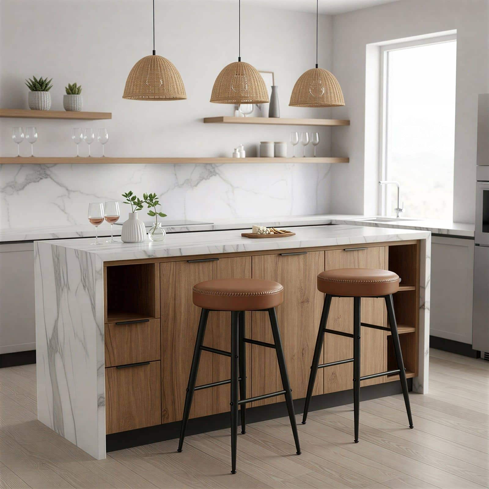 Barhocker 2er Set, Thekenhocker, Küchenstuhl Barhocker 2er Set, Thekenhocker, Küchenstuhl