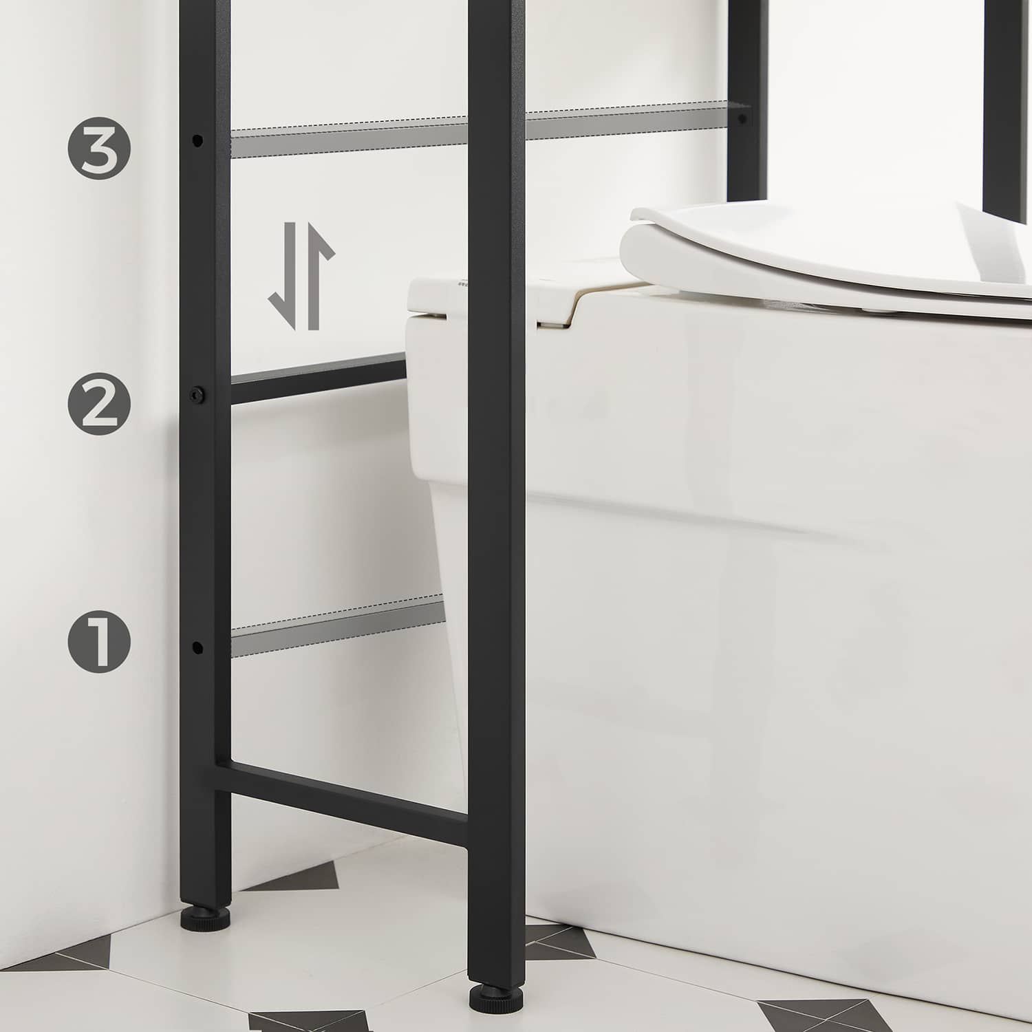Toilettenregal mit 3 Ablagen-BTS002B02 Toilettenregal mit 3 Ablagen-BTS002B02