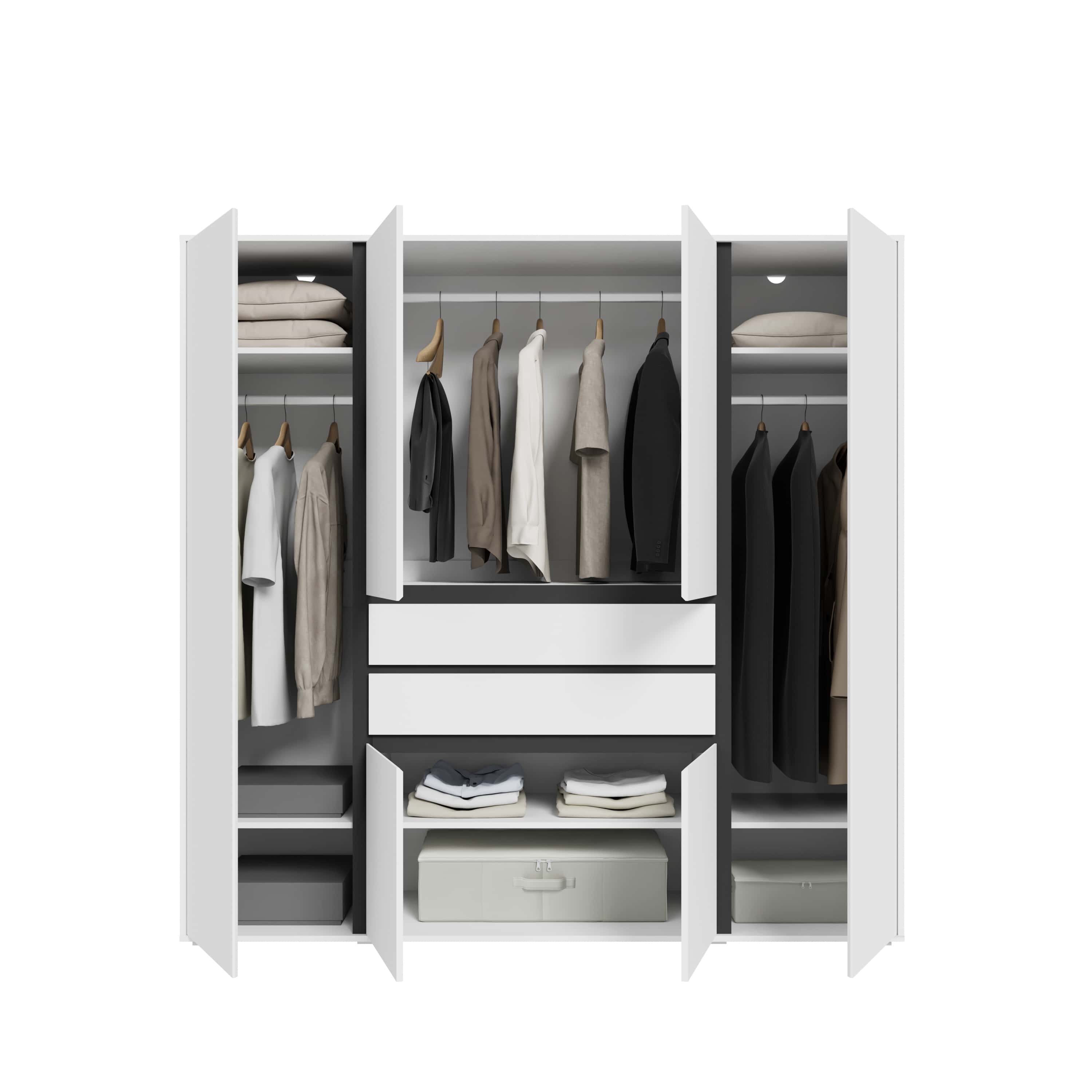 Falun Kleiderschrank 4-türig