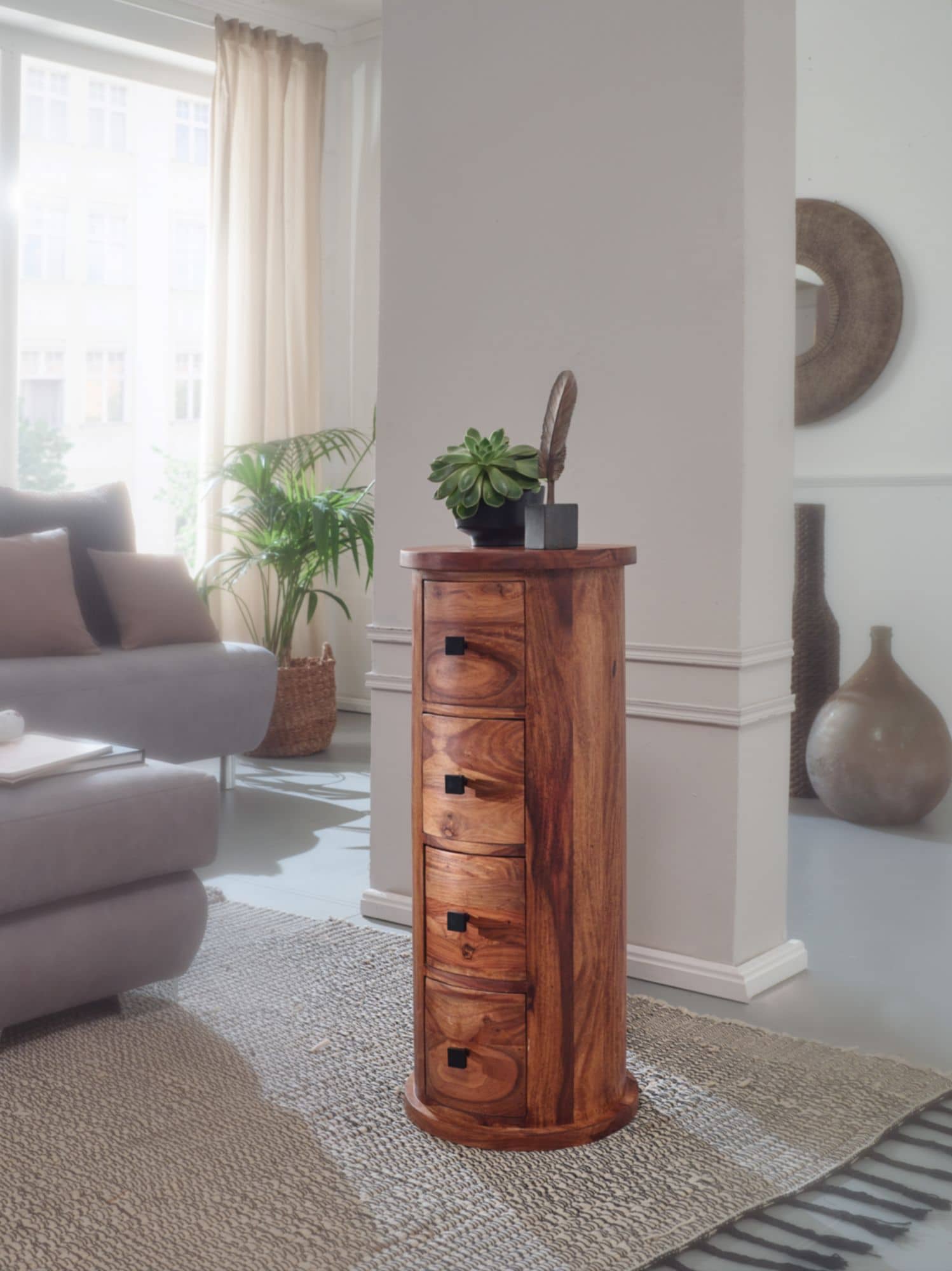 Design Sideboard Sheesham Massivholz 35x85x35 cm Design Sideboard Sheesham Massivholz 35x85x35 cm