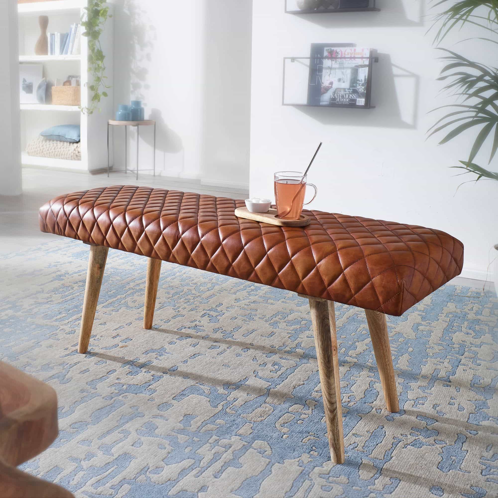 52642-WOHNLING-Sitzbank-117x38x51-cm-WL6-091-WL6-091_159DgKz4ZJ64ty Sitzbank Echtleder / Massivholz Bank 115x53x38 cm