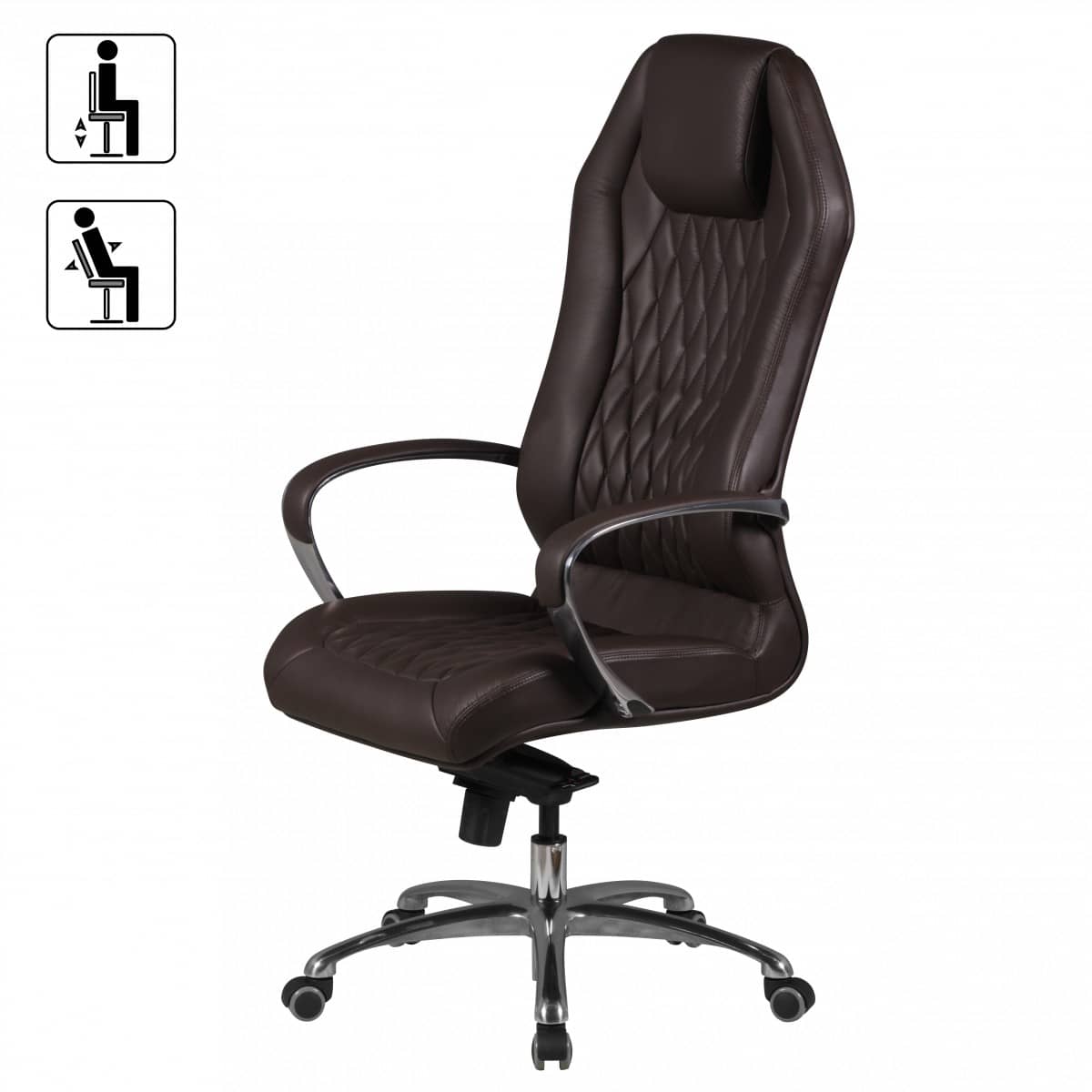 40237-AMSTYLE-Chefsessel-Monterey-Echtleder-SPM1-_2 Bürostuhl MONTEREY Echt-Leder Braun Schreibtischstuhl 120KG Chefsessel hohe Rückenlehne mit Kopfstütze X-XL