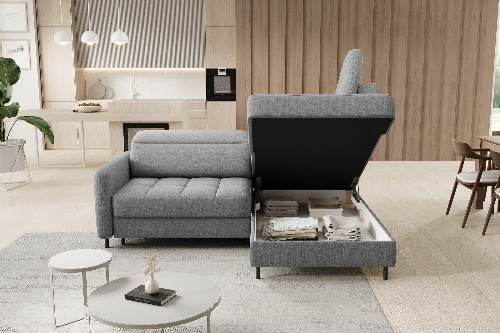 Ecksofa Barea mit Schlaffunktion – Eltap Manhattan Stoff modern Ecksofa Barea mit Schlaffunktion – Eltap Manhattan Stoff modern