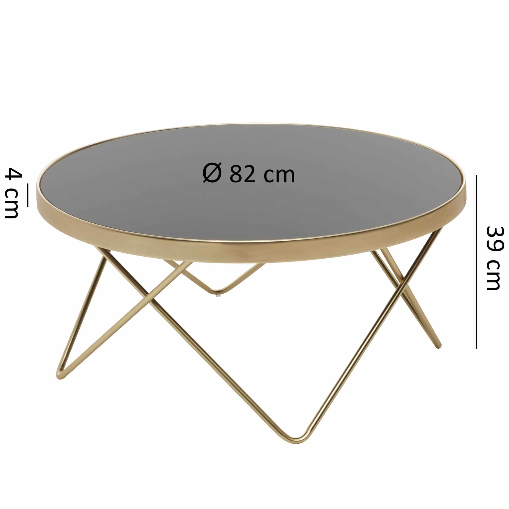 47920-WOHNLING-Couchtisch-DANA-42-5-cm-Schwarz_3 Beistelltisch Ø 82 cm – Schwarz & Mattgold, Glasplatte