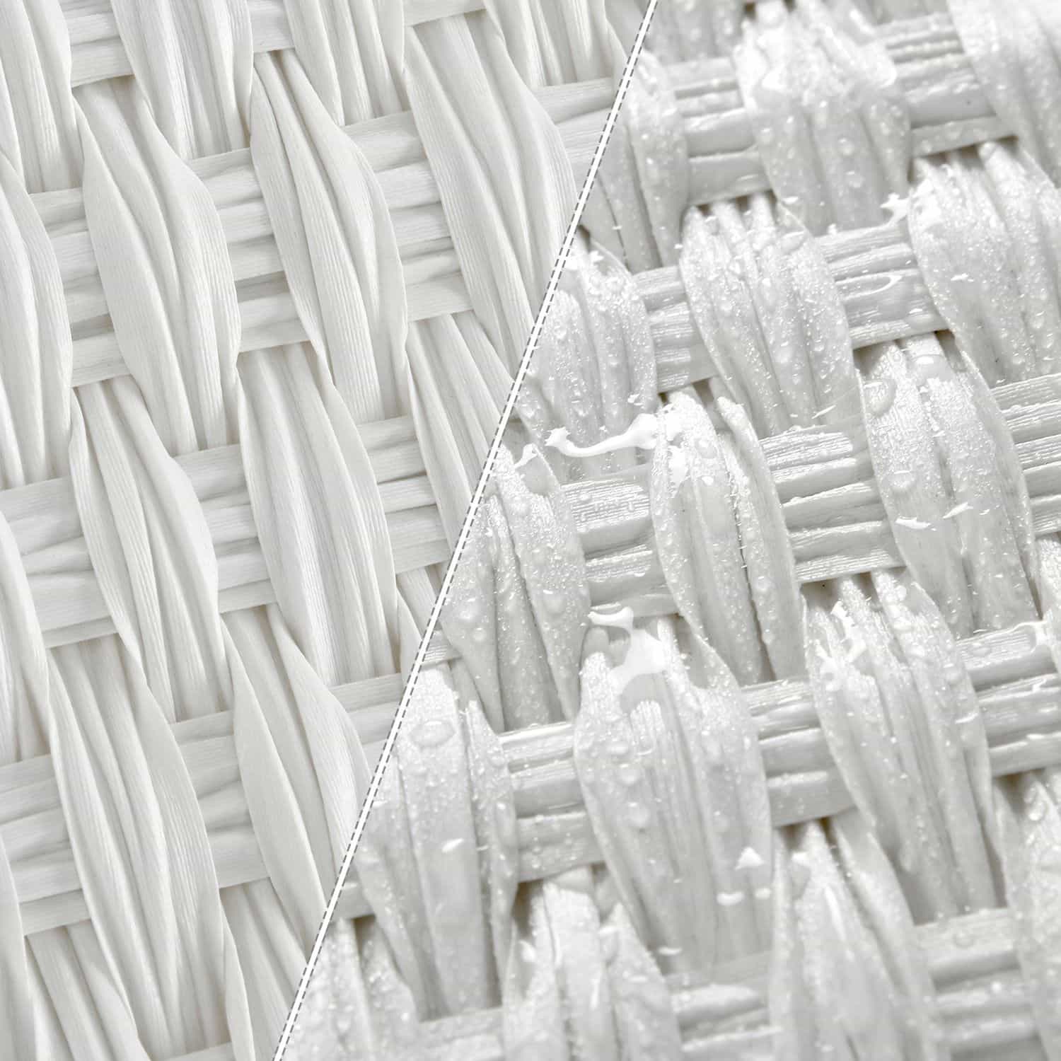 Wäschekorb aus Polyrattan Weiß Wäschekorb aus Polyrattan Weiß