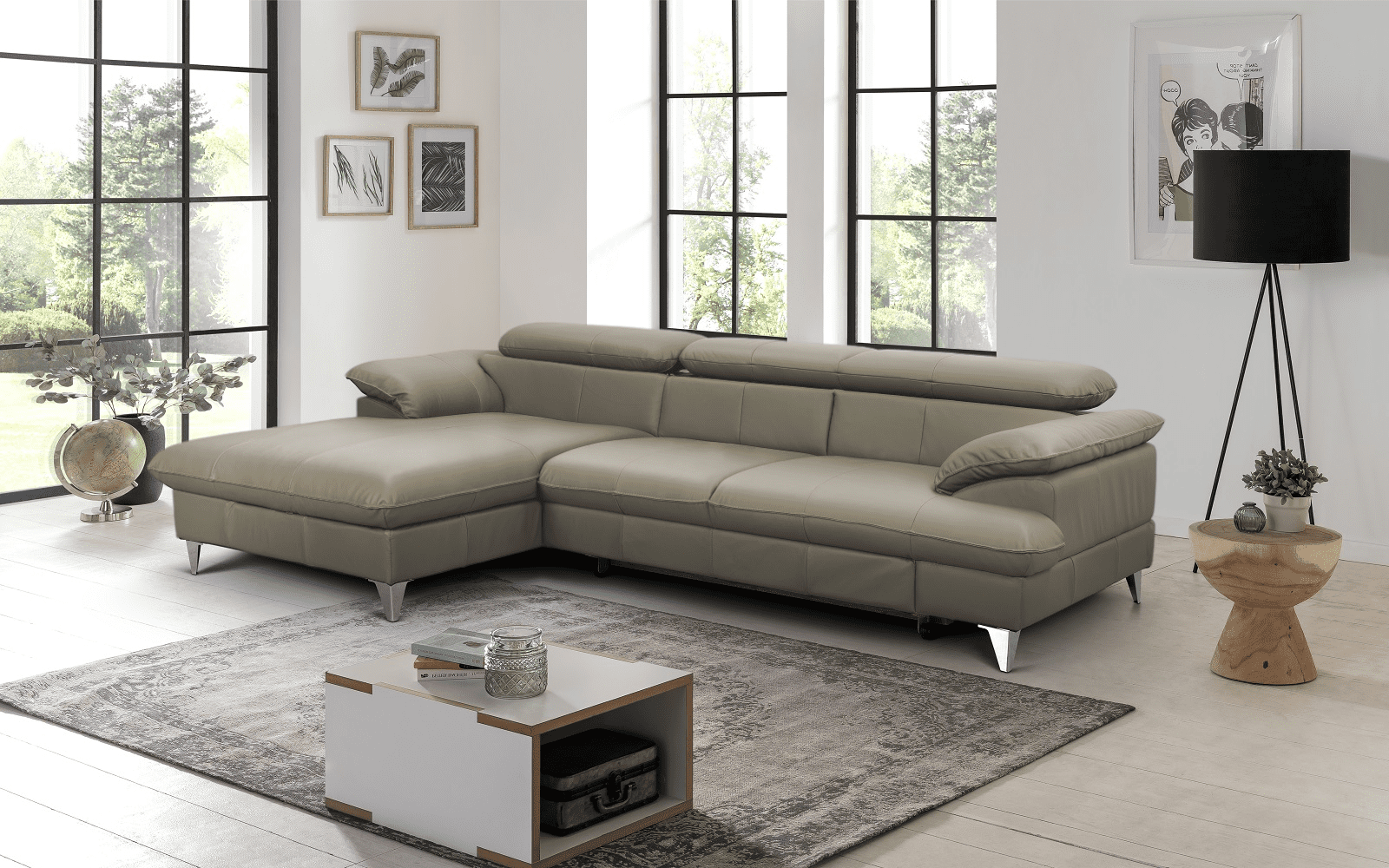 David Ecksofa Echtleder – Schlafsofa mit Bettkasten David Ecksofa Echtleder – Schlafsofa mit Bettkasten