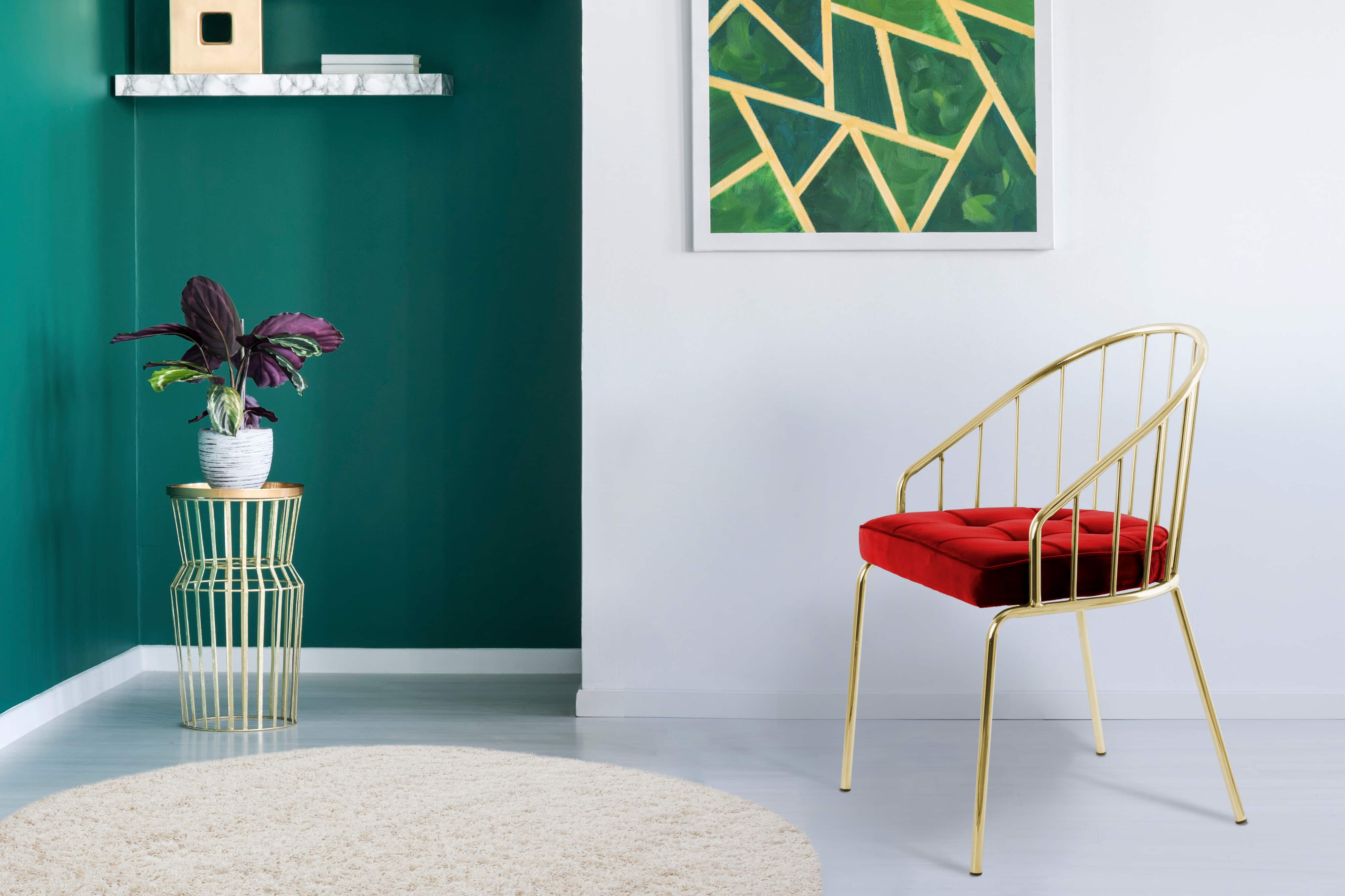 Stuhl Palma 110 Rot / Gold