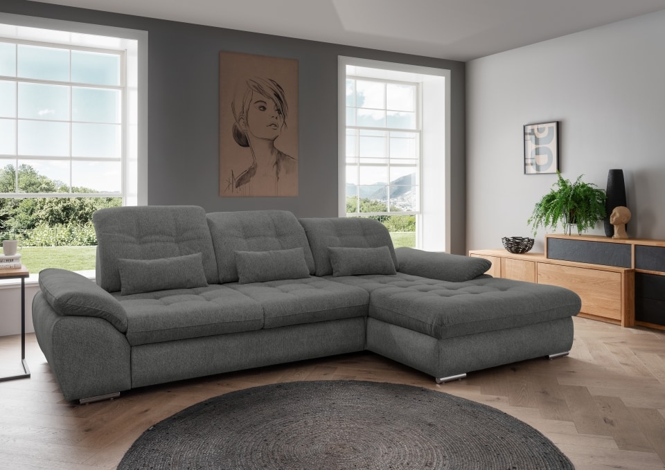 Benformato_Rigatti_2FRFKF-RECBKKF_9754_F06-1 Stilvolles Benformato Sofa Rigatti in Grau-Braun