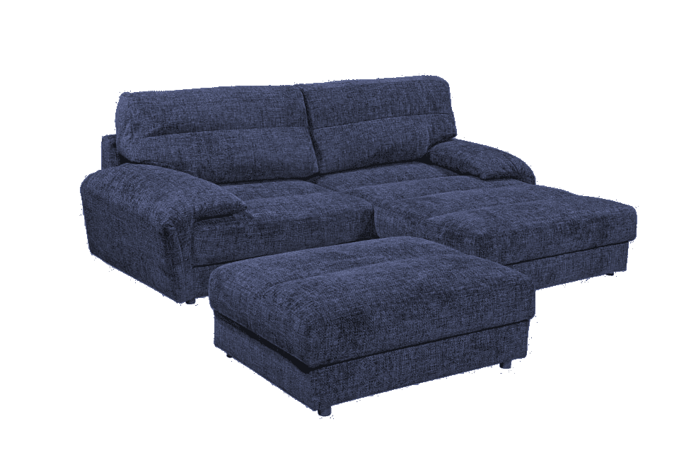 Sofa Princeton von Ed Exciting Design – Beidseitig montierbar, mit Nosagfederung und optionalem Hocker