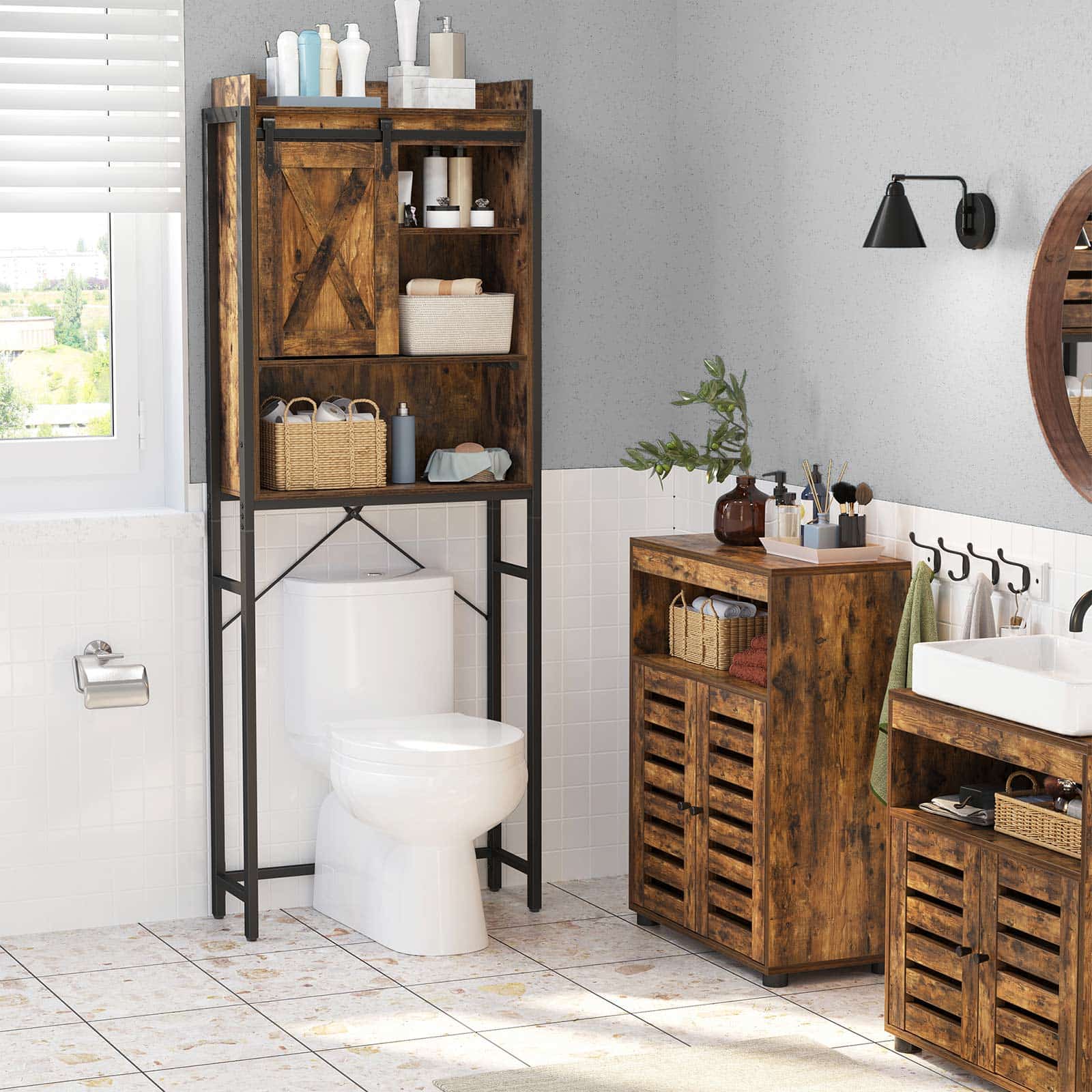 Toilettenregal mit Schrank-B34BTS003B01 Toilettenregal mit Schrank-B34BTS003B01