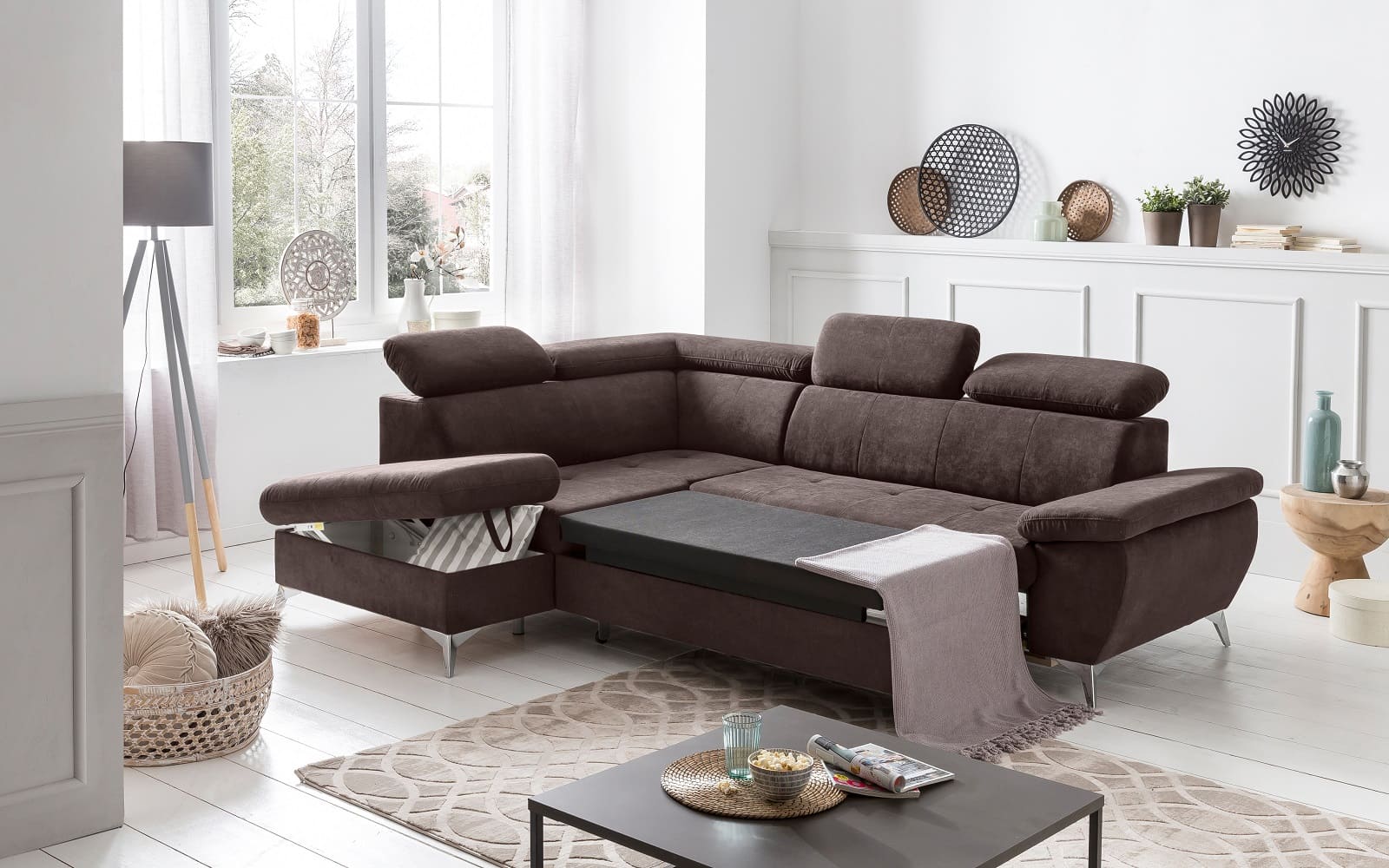 Gisele Ecksofa mit Schlaffunktion und Bettkasten - Cotta Gisele Ecksofa mit Schlaffunktion und Bettkasten - Cotta