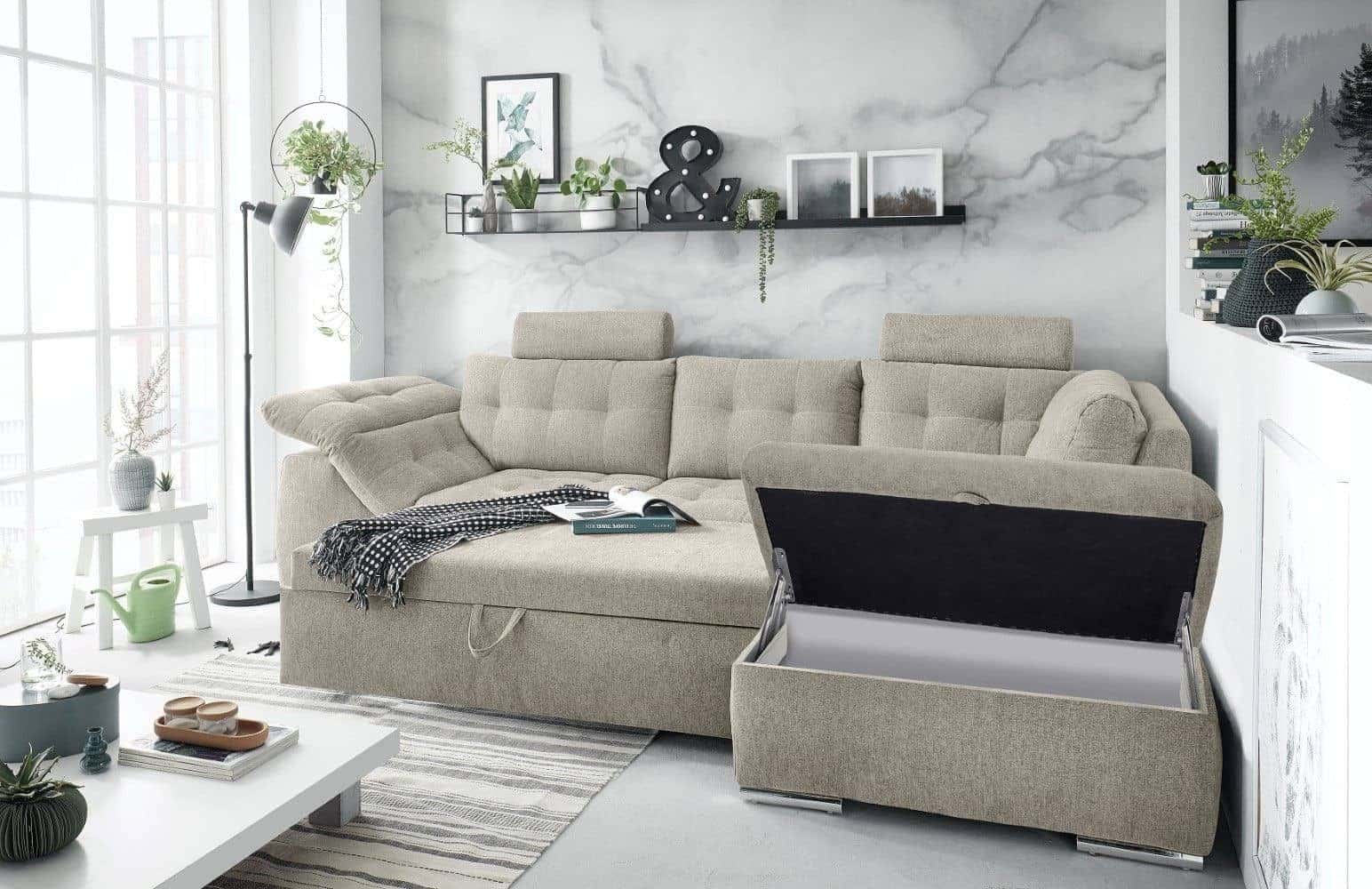 Ecksofa Oman Sand rechts ED Exciting Design Ecksofa Oman Sand rechts ED Exciting Design