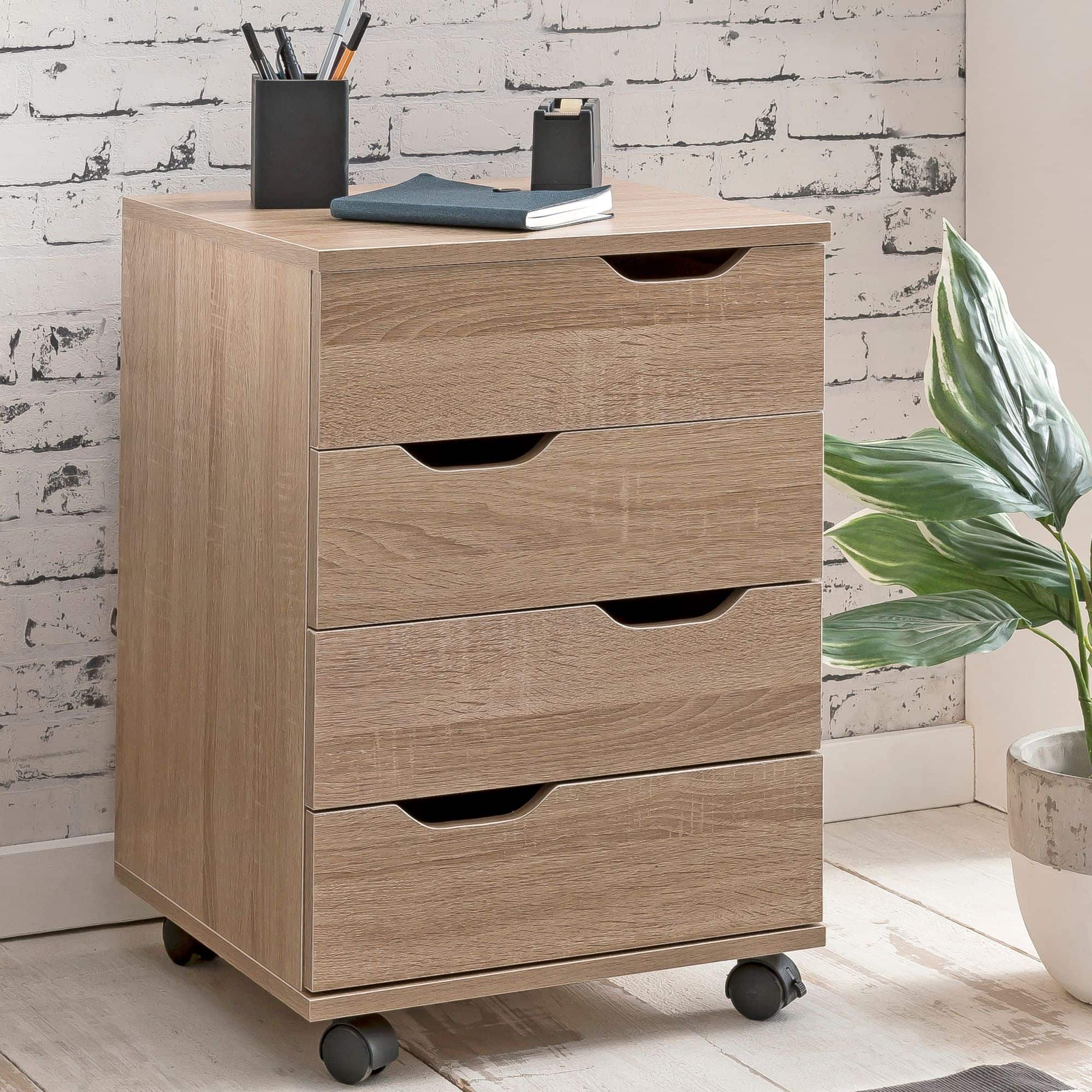 50140-WOHNLING-Rollcontainer-Haruko-40x40x59-cm-s_1wwsjrvndJ6X5E Rollcontainer WL5.931 Sonoma 40x60x40cm Schubladenschrank Büro Container